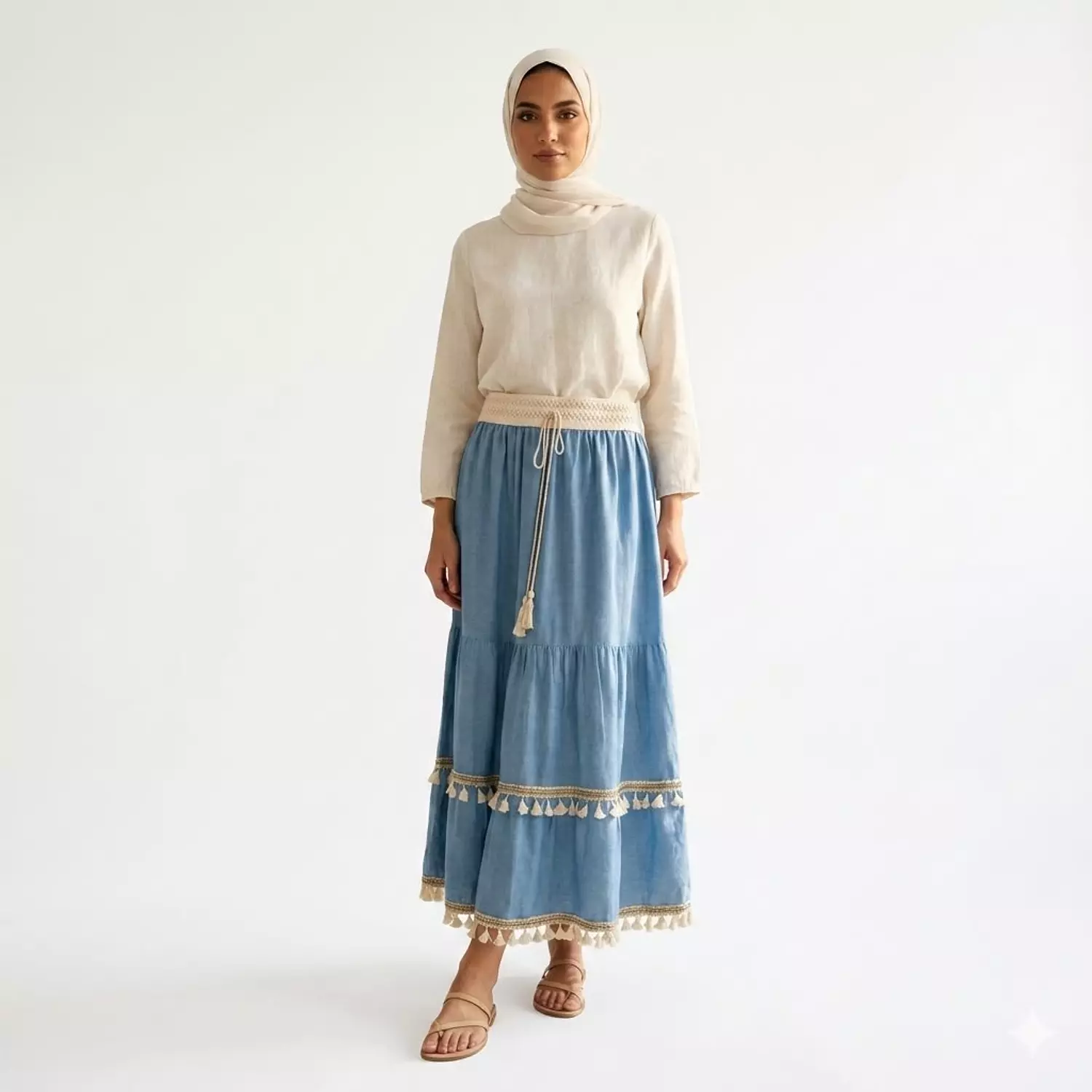 Prairie light blue Skirt  image