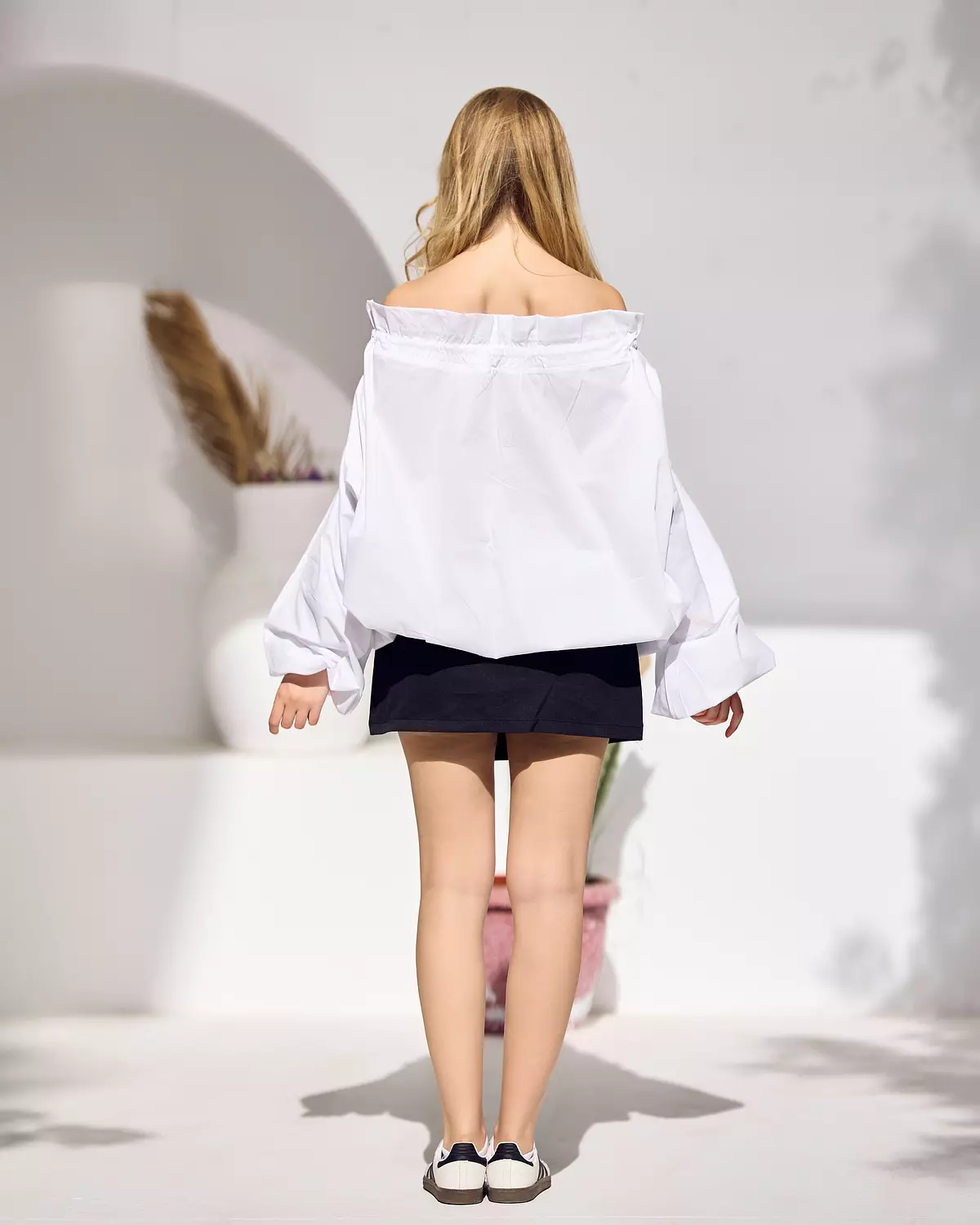 Ballon poplin blouse 1