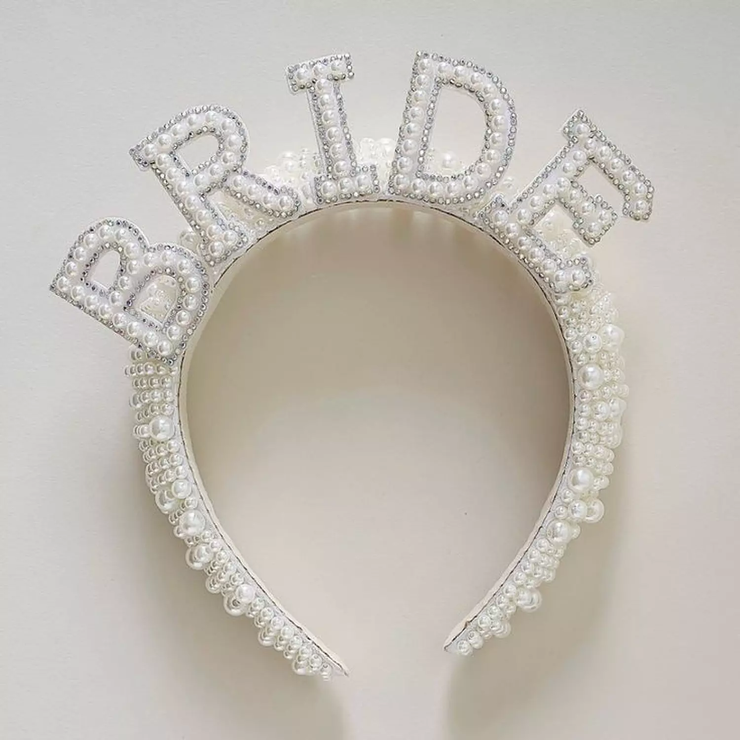  pearl "BRIDE" headband image