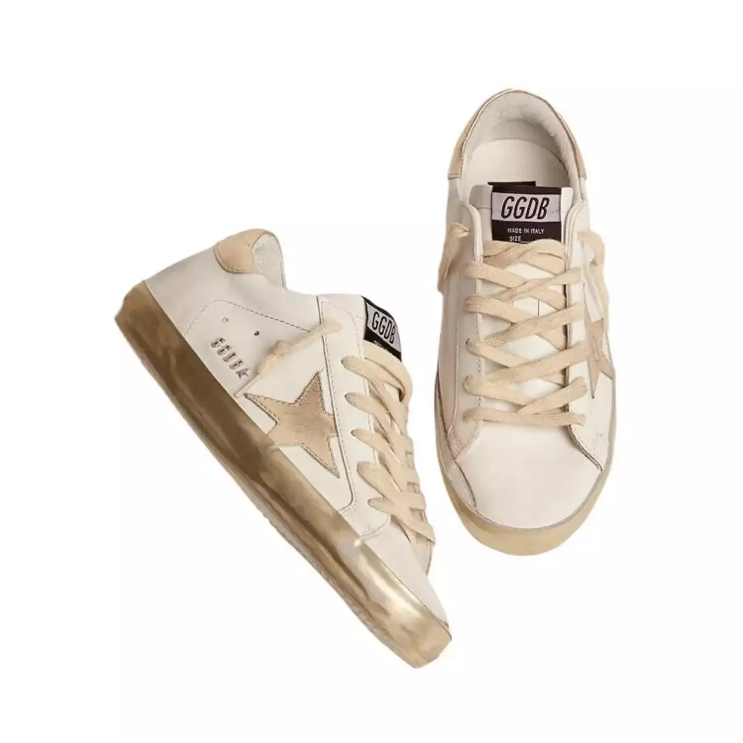 Golden Goose Super Star Sole gold sparkle foxing hover image