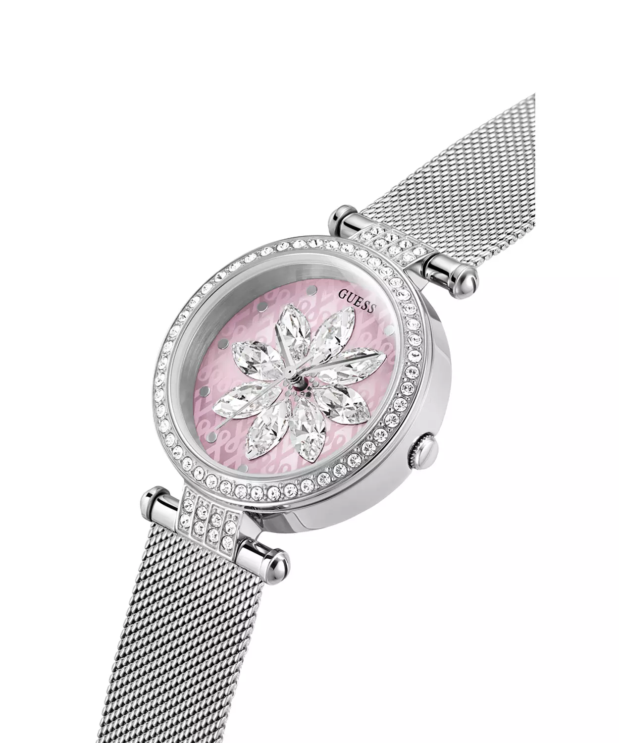 GUESS GW0032L3 ANALOG WATCH For Women Round Shape Silver Stainless Steel/Mesh Polished Bracelet 3