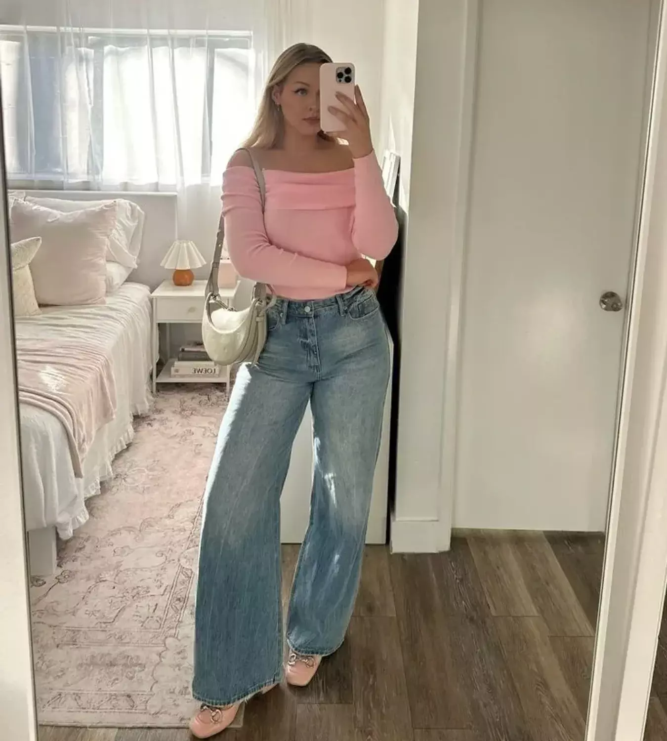 Off-Shoulder Lycra Top with Folded Bardot Neckline & Long Sleeves 9