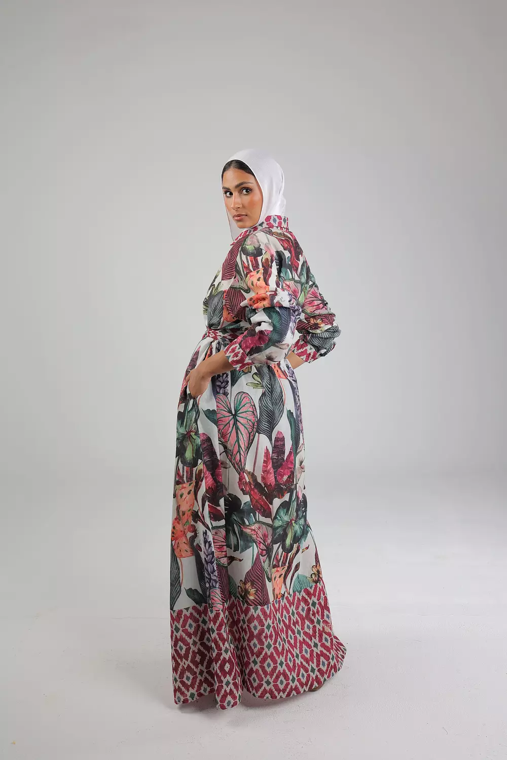 Tropical Linen Dress 9