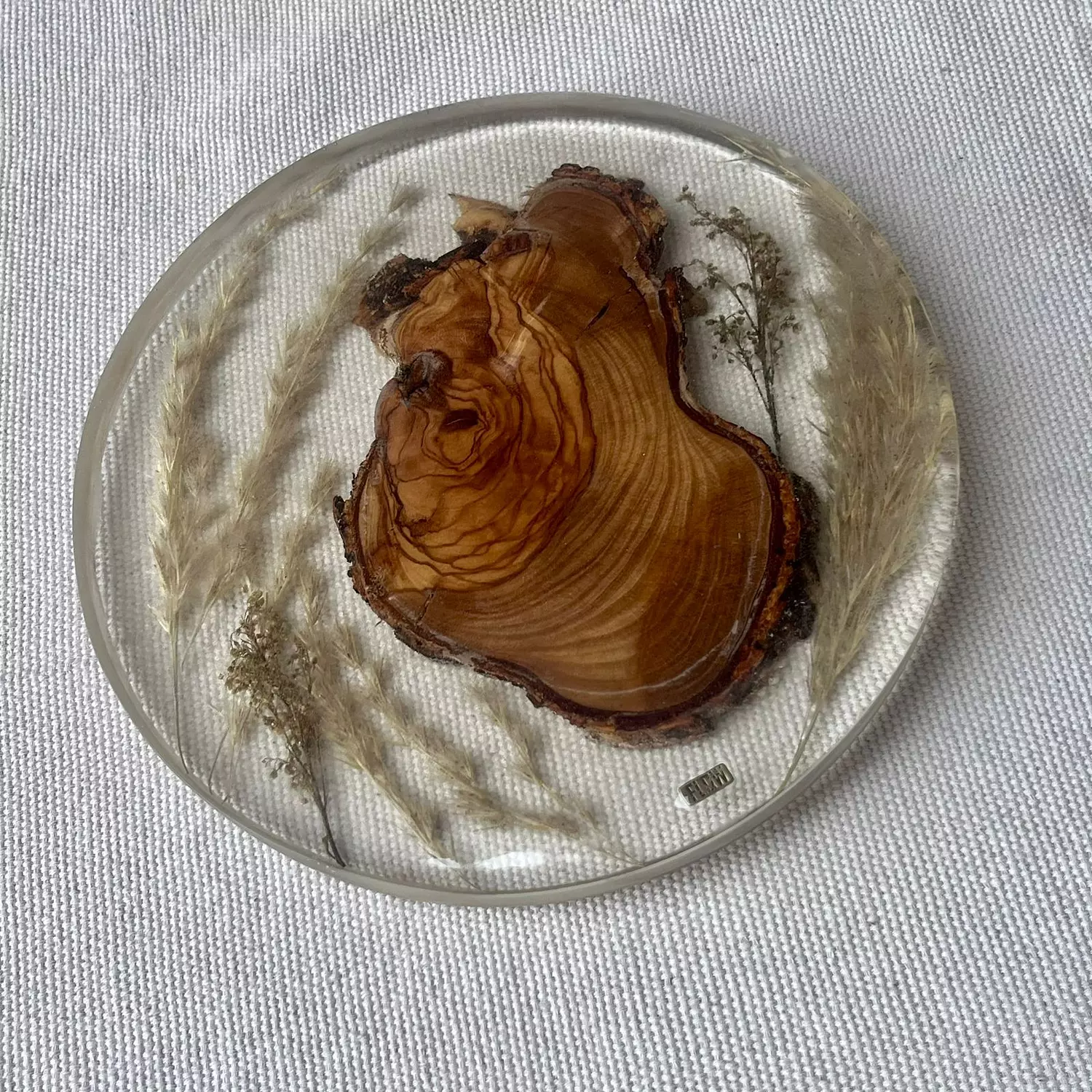 Clear Wheat/ Wood Soap Dish  2