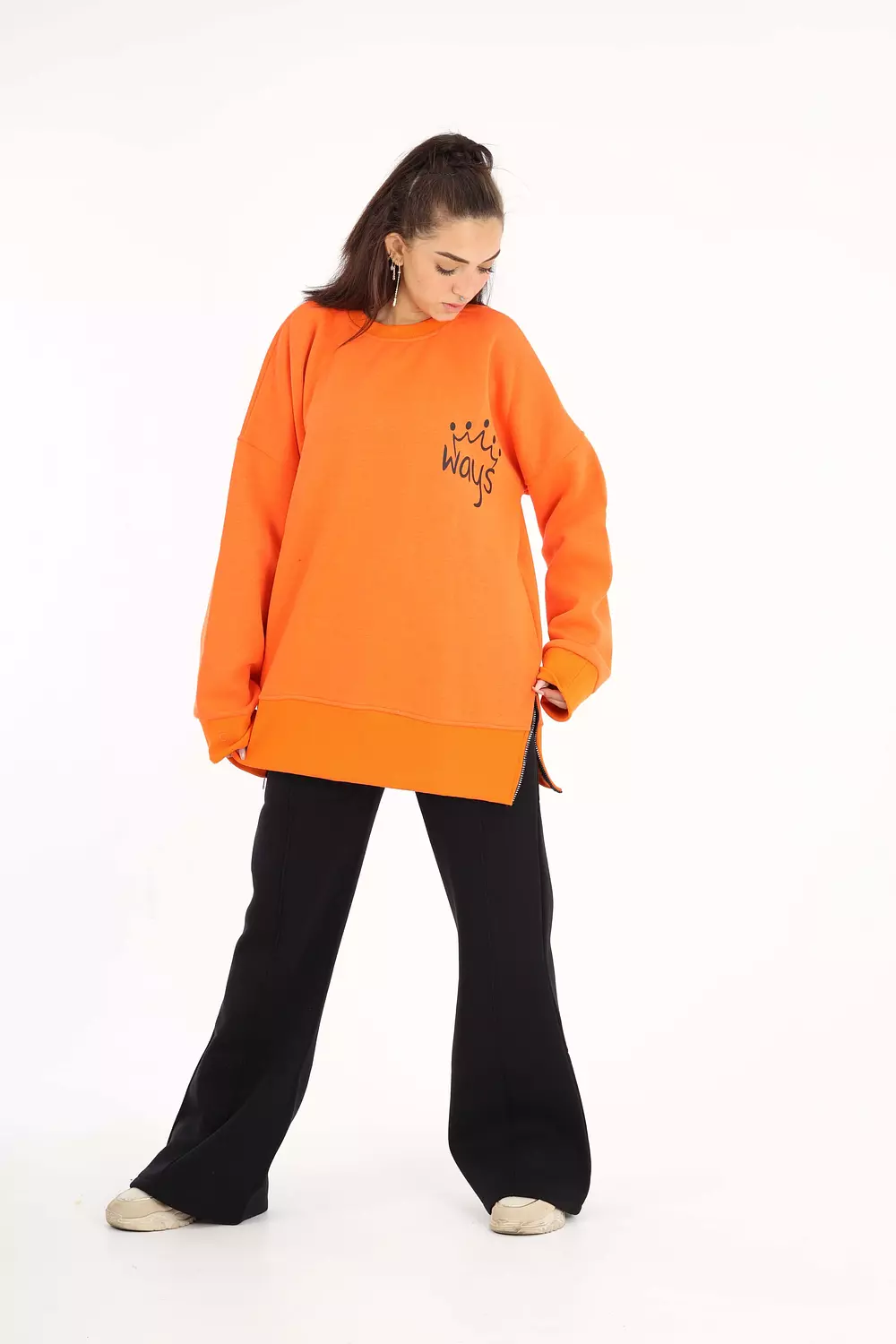 Sweatshirt with side open 2