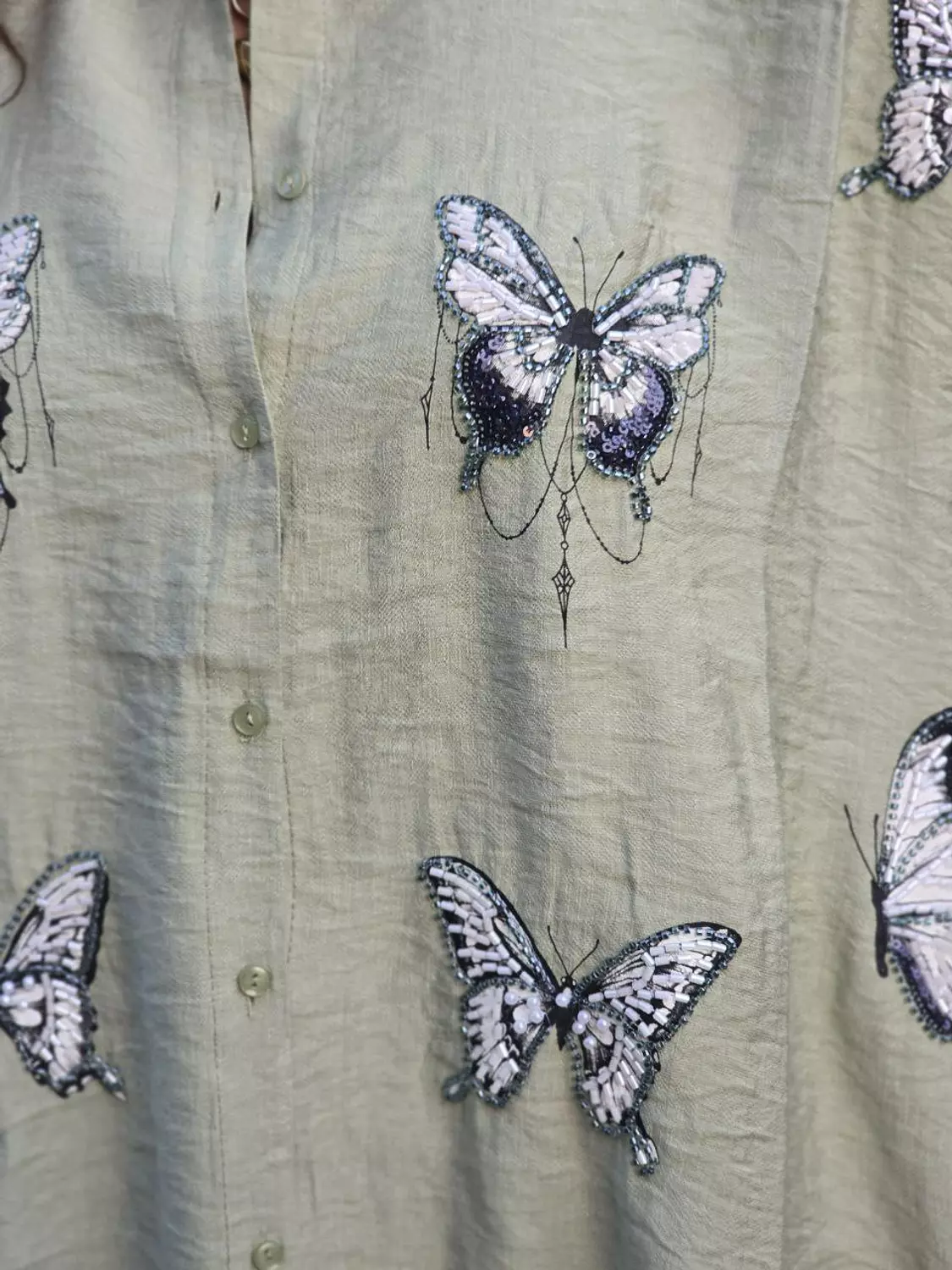 Butterfly Embroidery Chemise  4