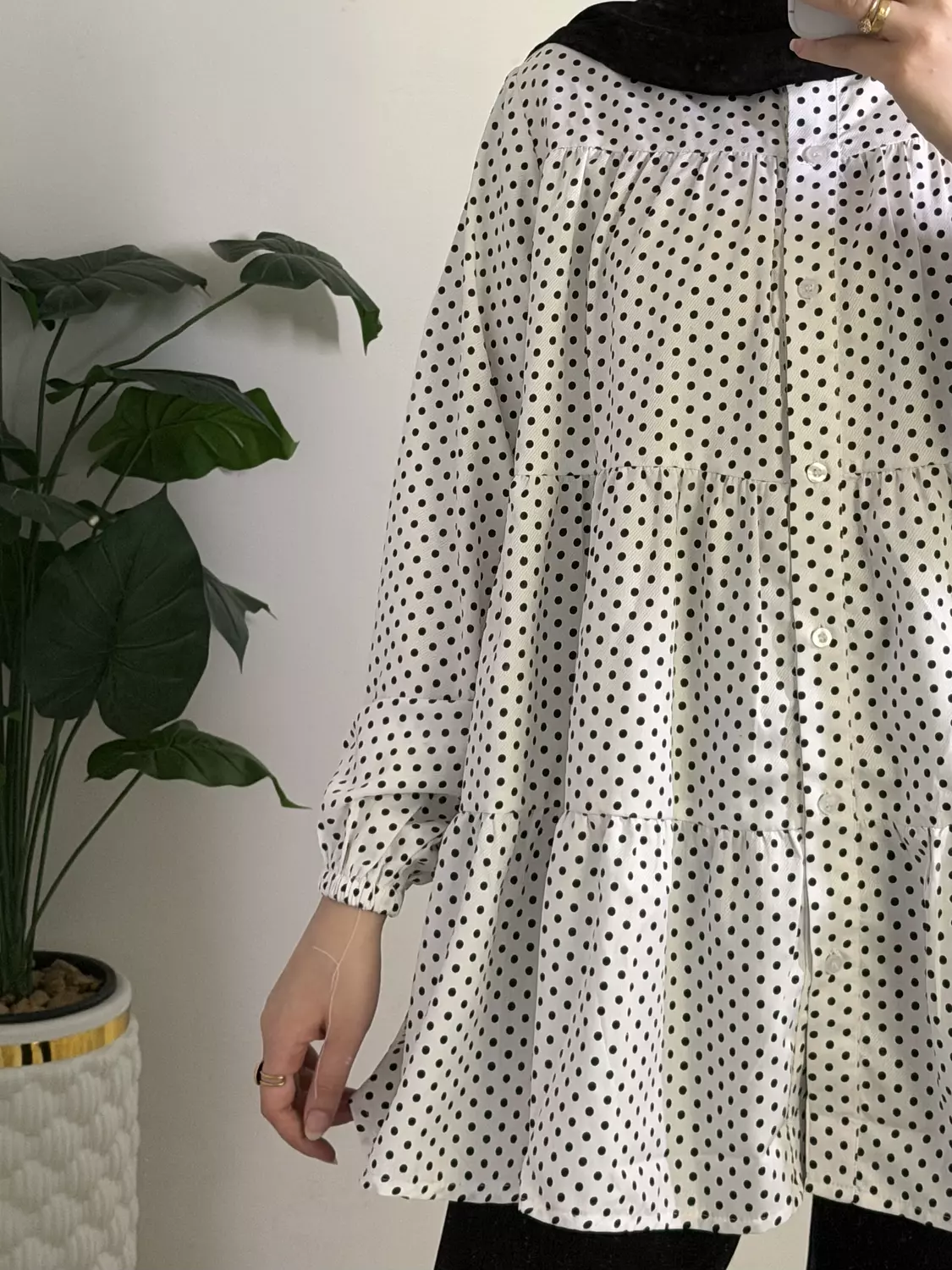 Ruffled Polka Dots Blouse 🤍  5