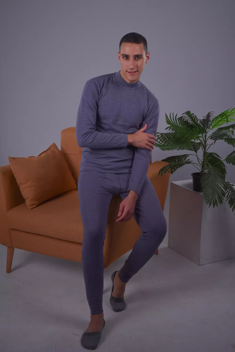 Men Half Neck Thermal Set 5