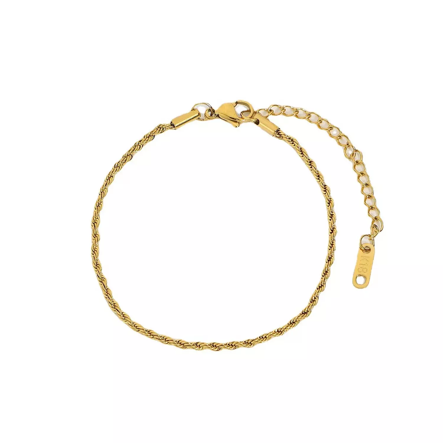 Rope chain gold anklet 3