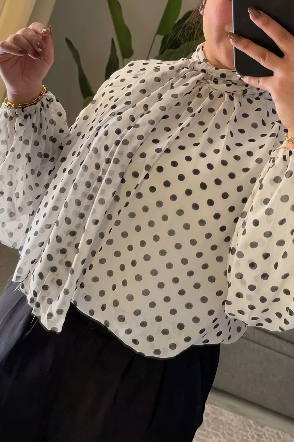 Victorian High Collar Blouse with Bishop Sleeves 3