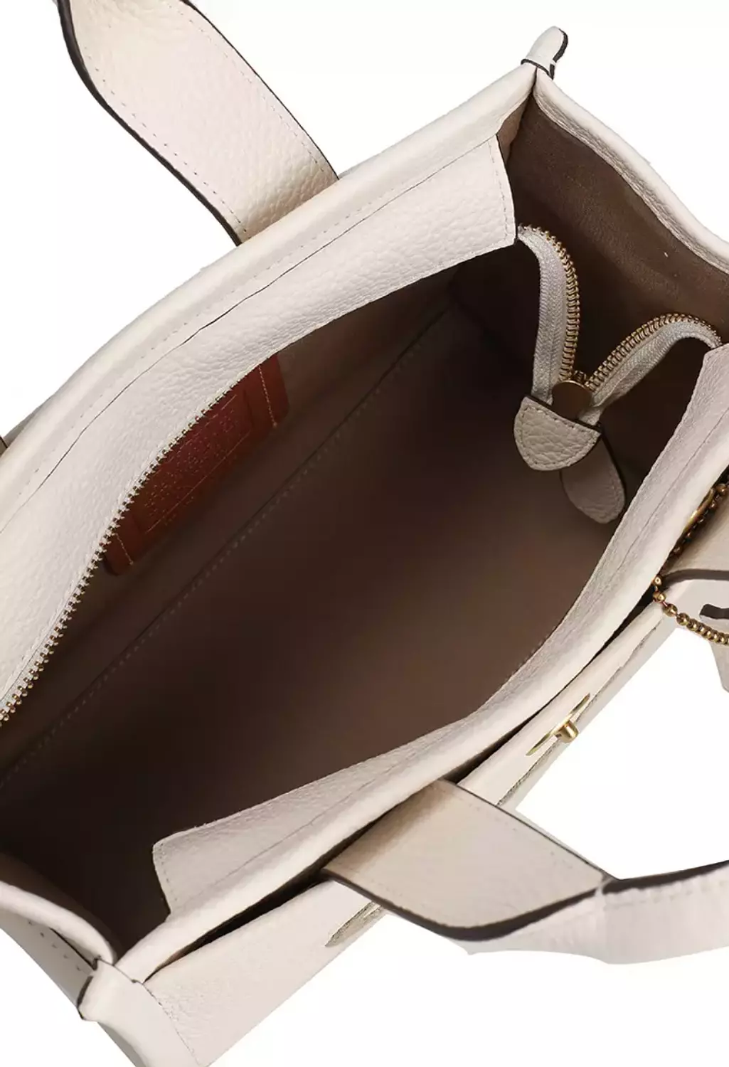 Coach Cargo Tote Bag 26 leather in white 4