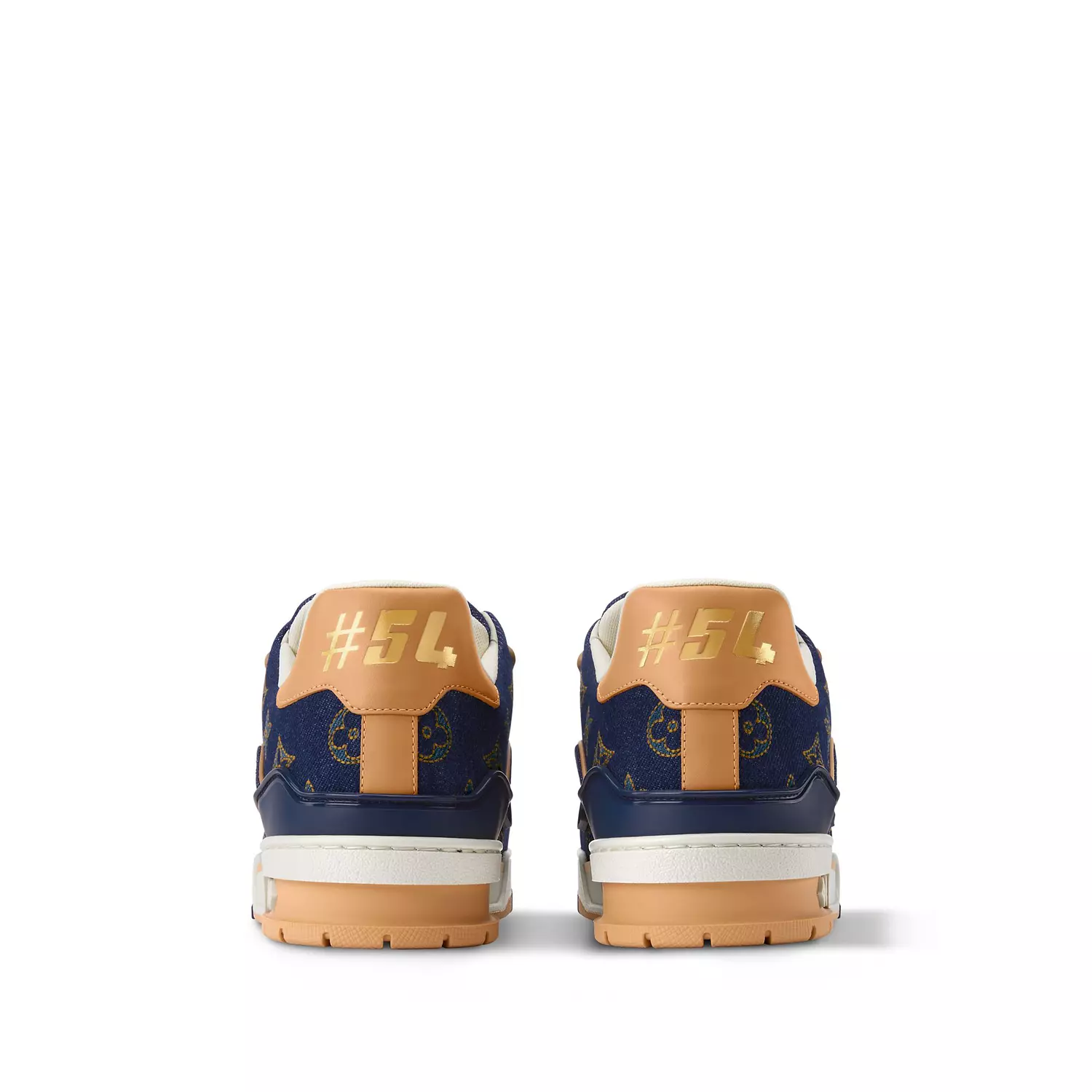 Louis Vuitton LV Trainer Sneakers in Monogram-embroidered denim hover image