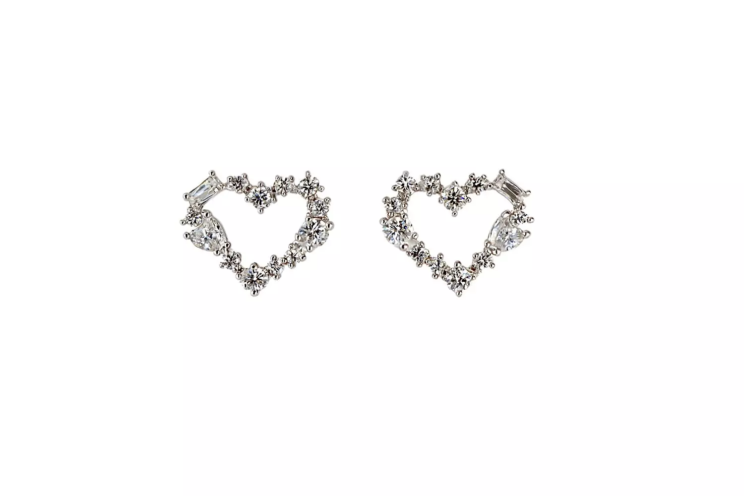 Silver Earrings Heart image
