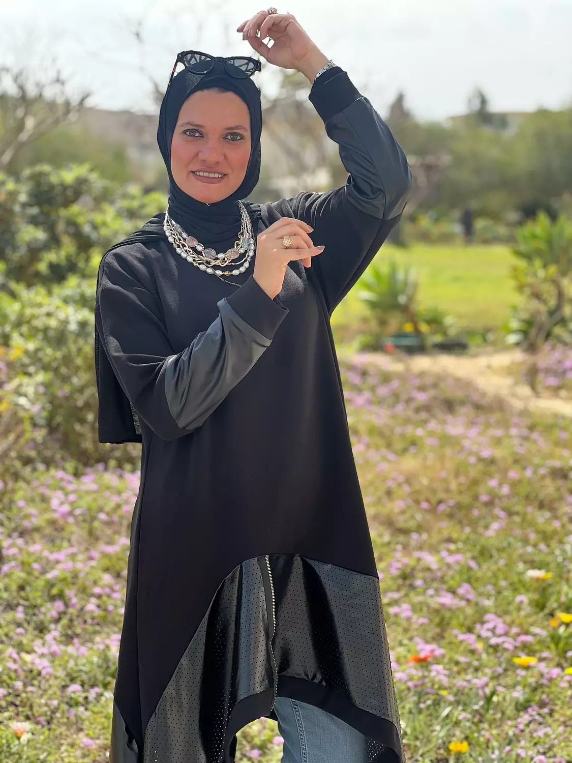 Melton Tunic in leather 1