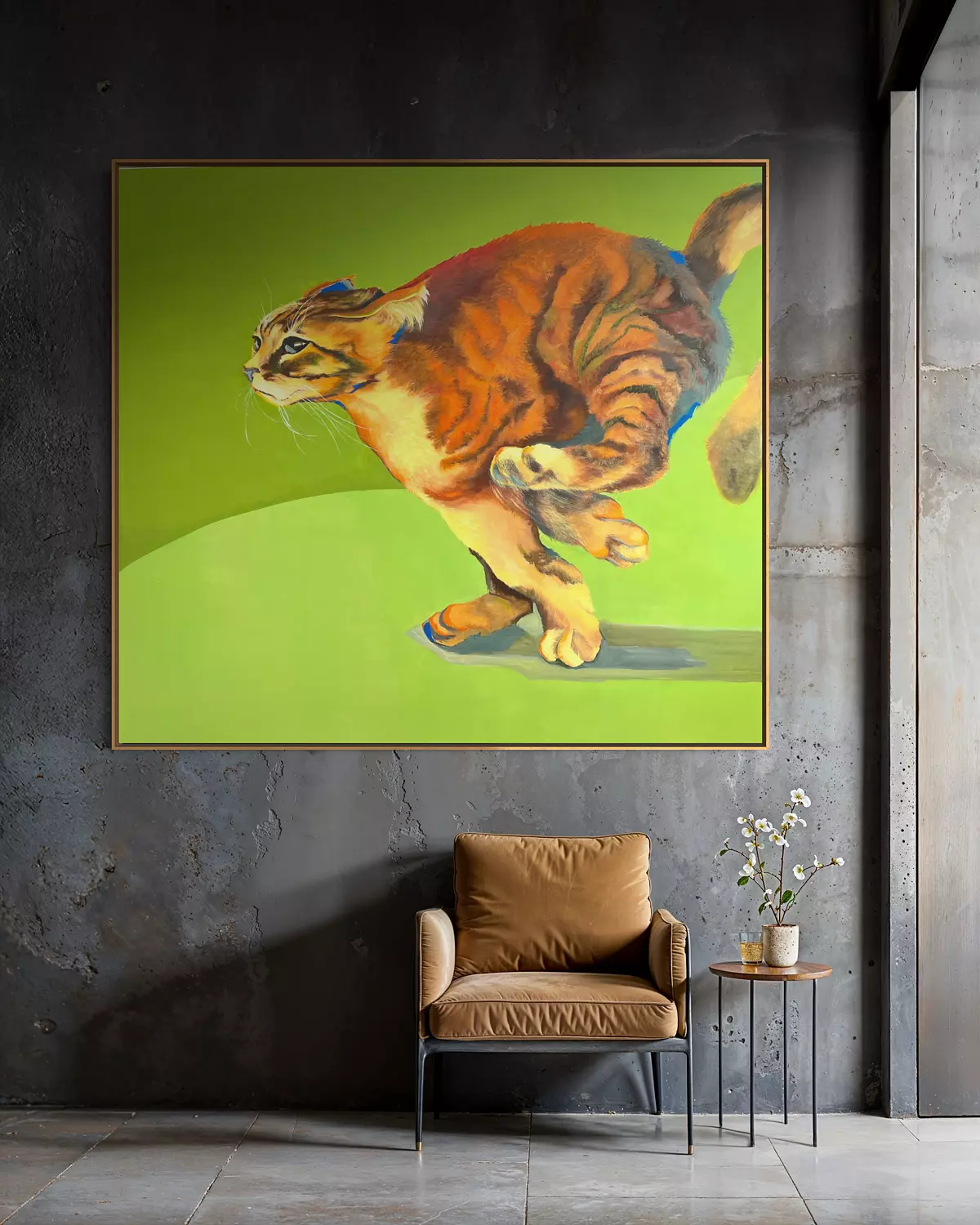 The Impulsive Persona (Green Painting – The Leaping Cat) hover image