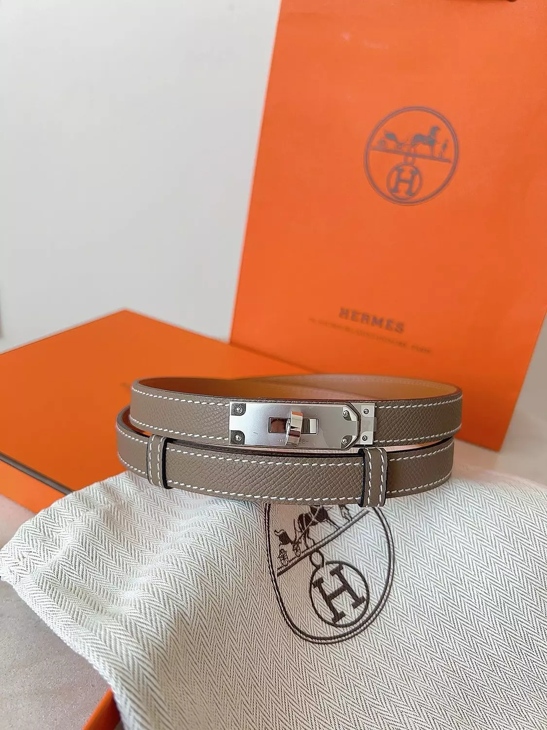 Hermes Belt Grey image