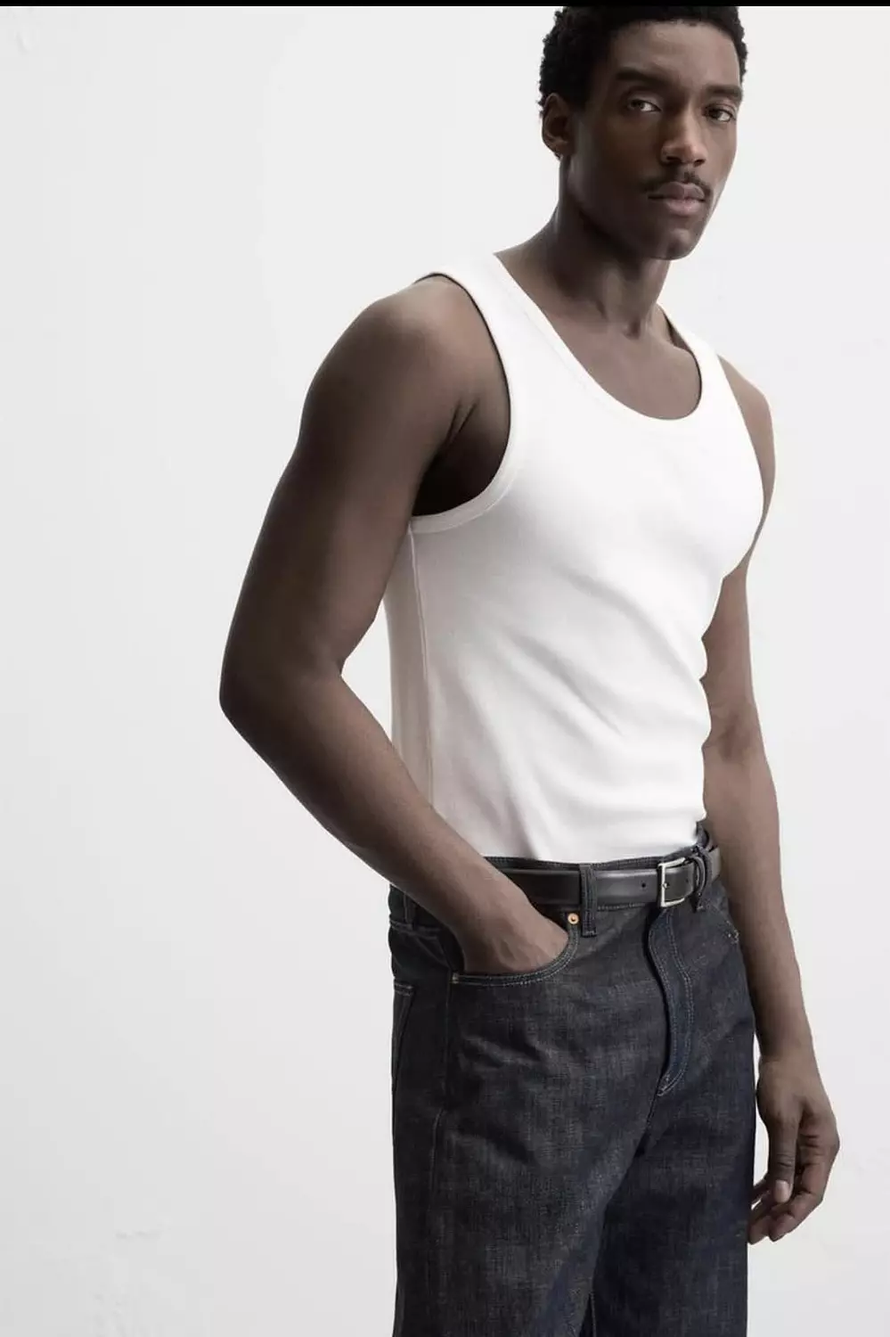 BASIC RIBBED TANK TOP (white) 1