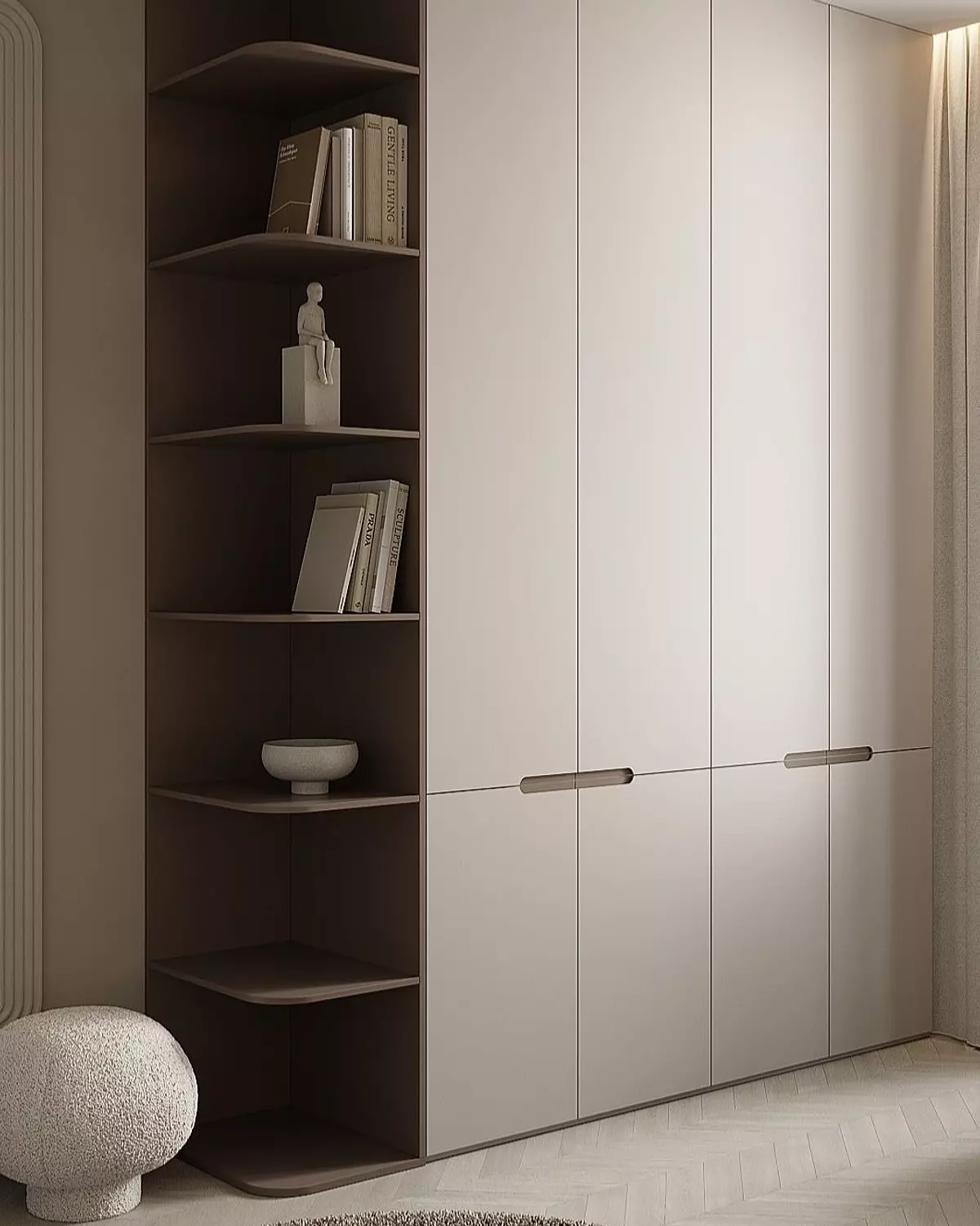   Serena Modern Integrated Wardrobe – A Blend of Elegance and Functionality. image