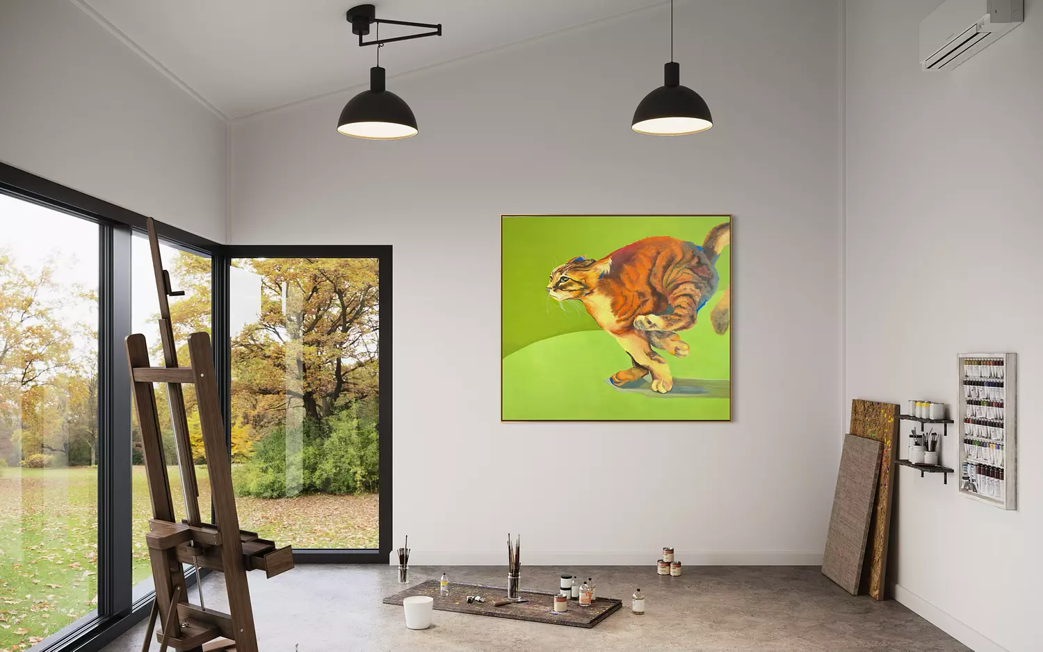 The Impulsive Persona (Green Painting – The Leaping Cat) 6