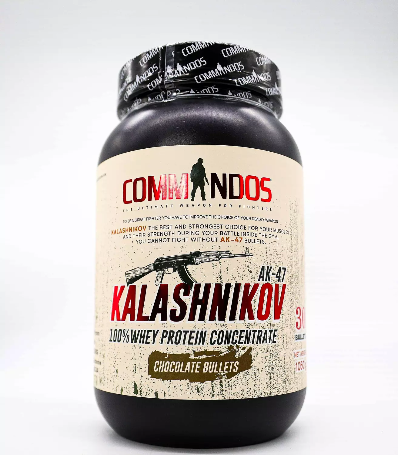 واي بروتين كلاشينكوف كوماندوز 1 كجم – 30 جرعة – 25 جم بروتين | Klashinkof Commandos Whey Protein 1kg – 30 Servings – 25g Protein image