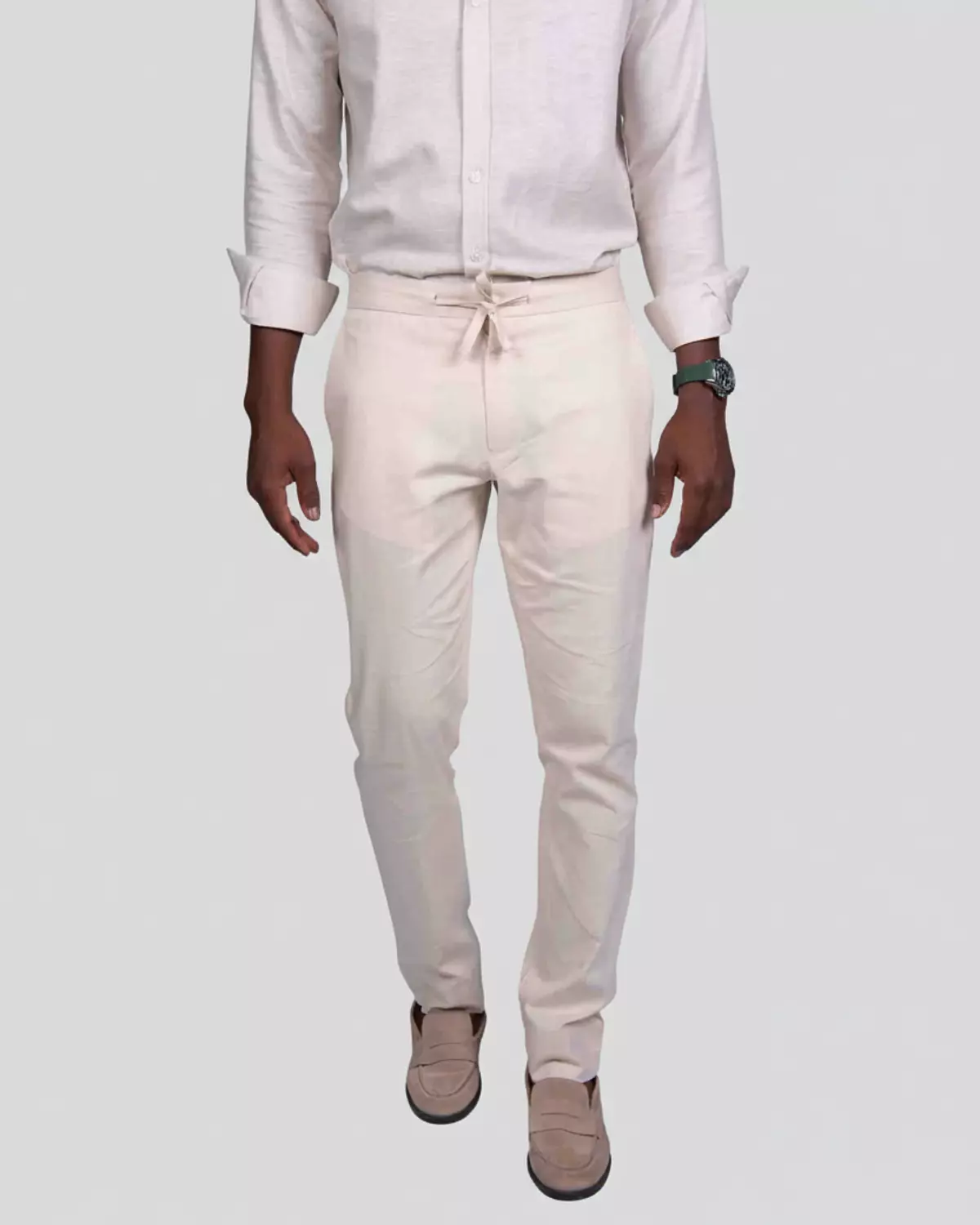 Beige linen pants  image