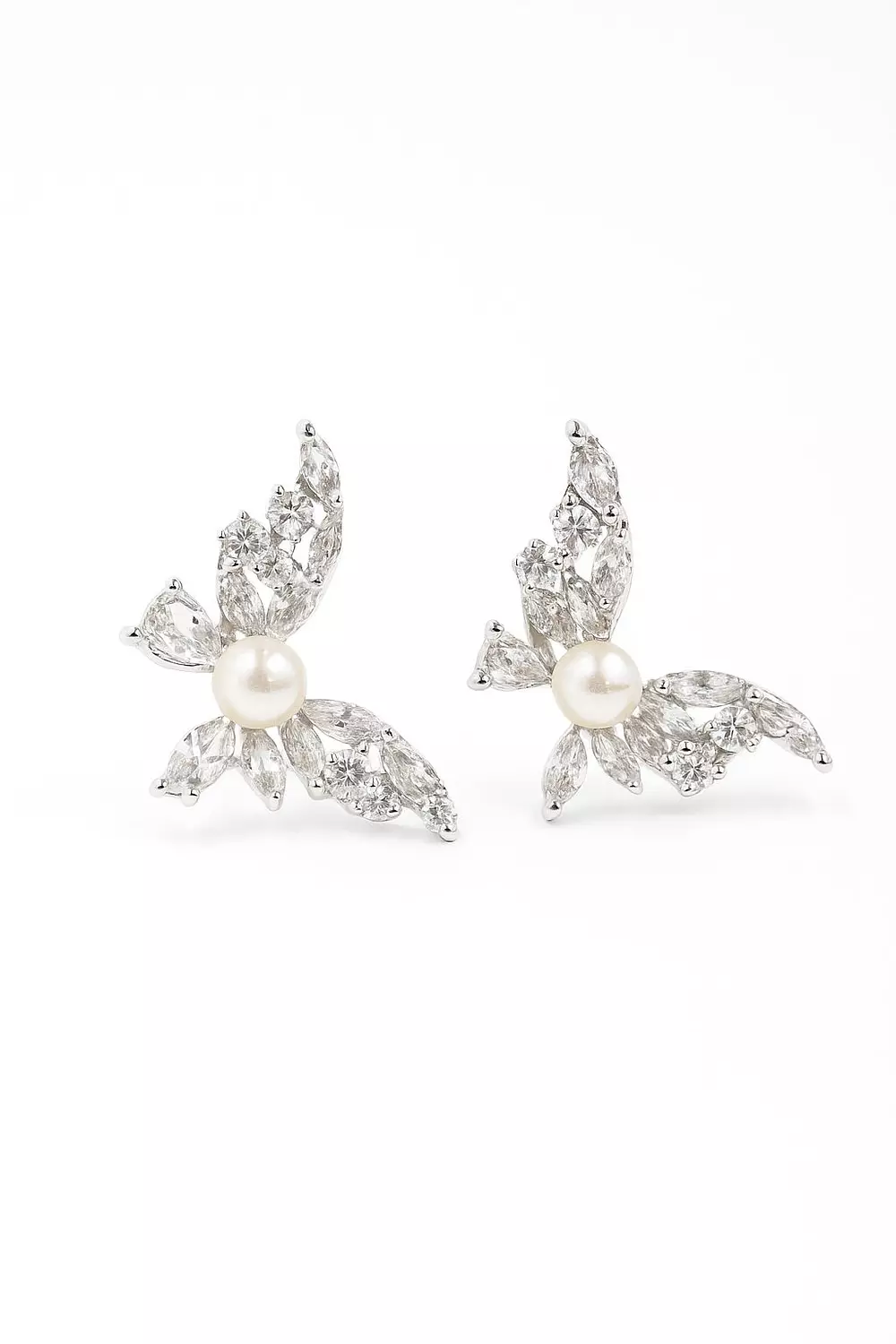 Silver Earrings Butterfly  1