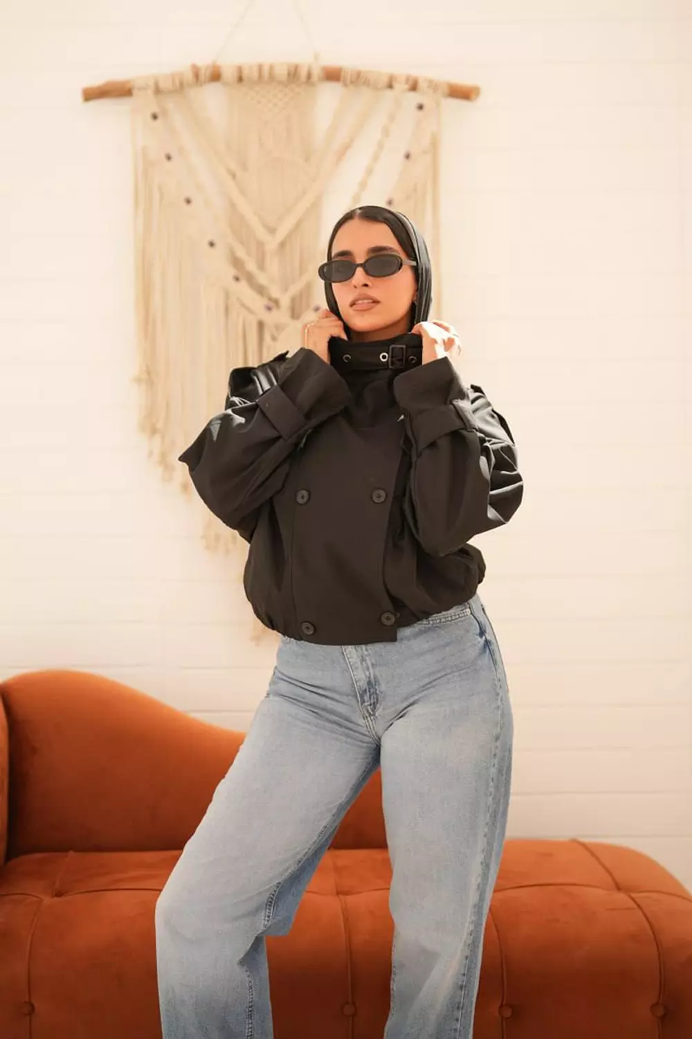 Neck belt jacket 9