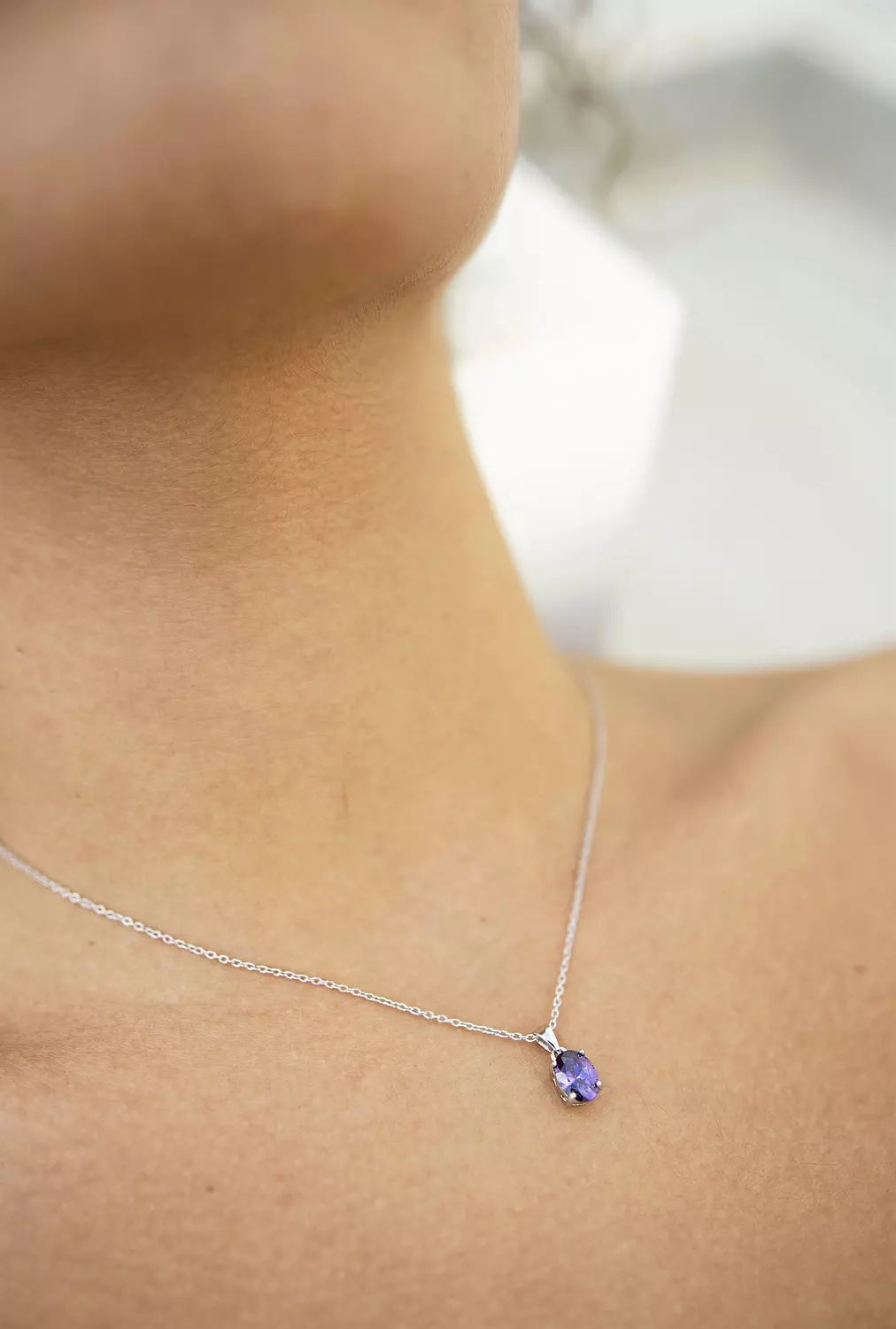 Minimal Amethyst Necklace