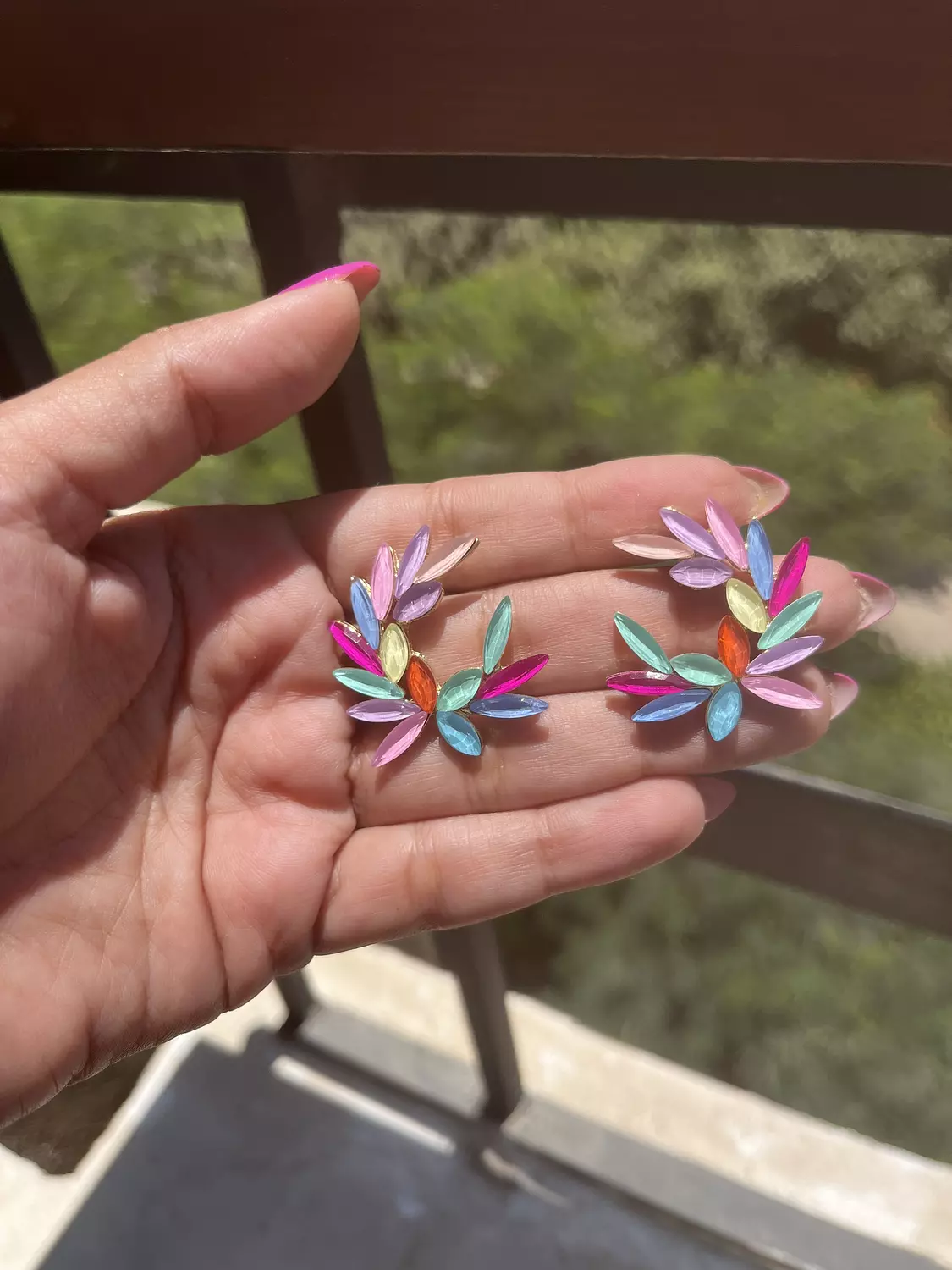 Colourful earrings image