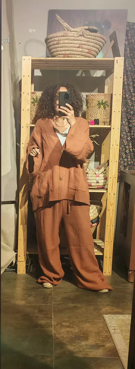 Boho Rust brown oversized suit 3