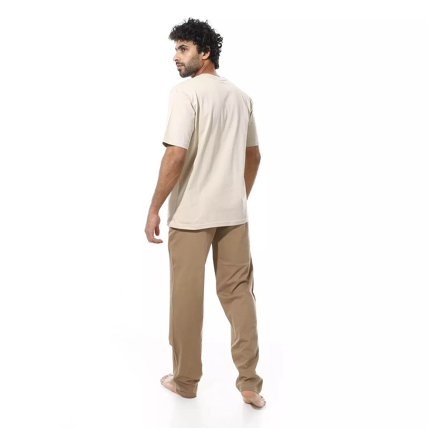 ترنيج رجالي مطبوع - Short Per. - بيج - 2687 3