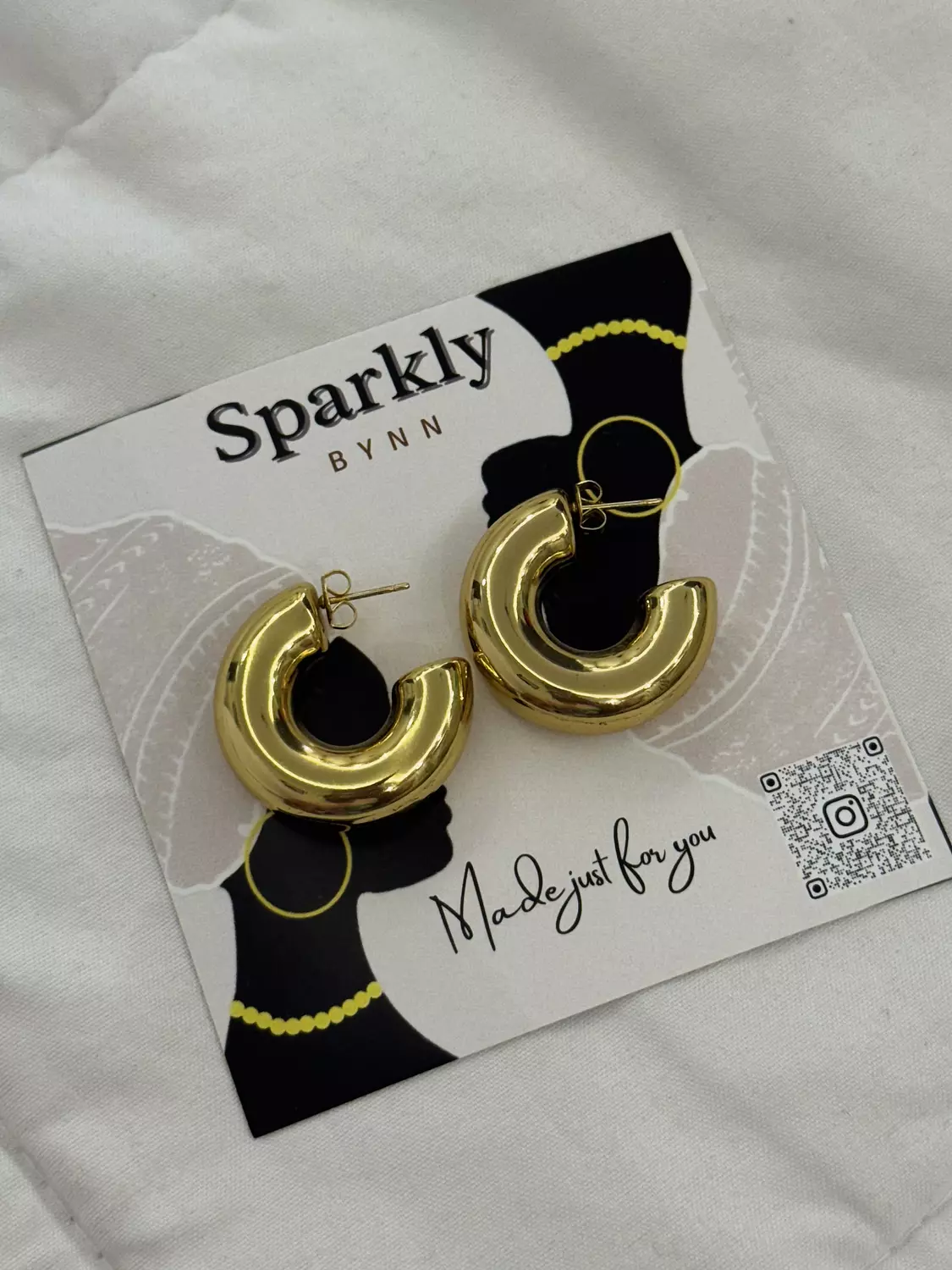 C-Loop Earrings stainless steel 1
