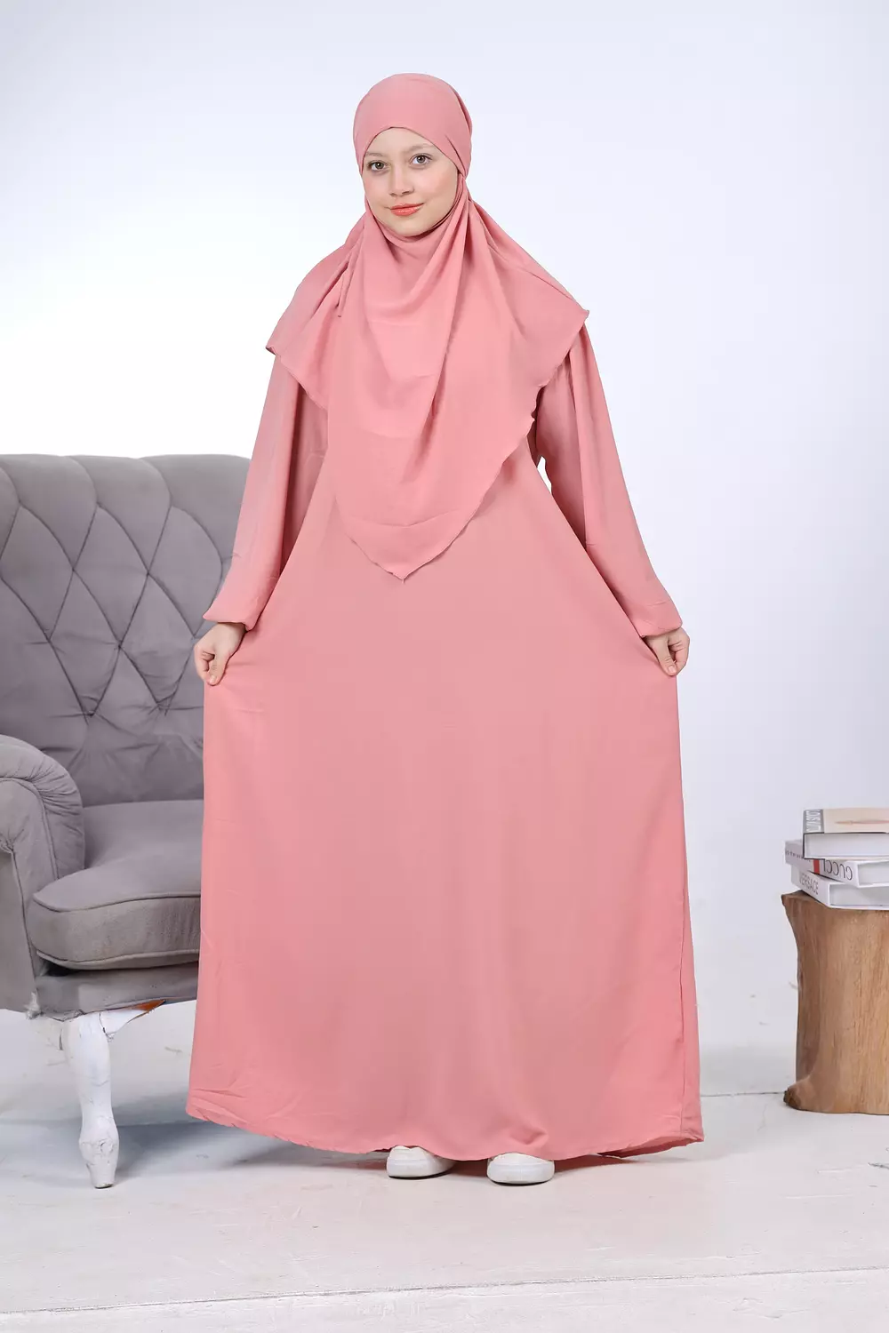 عبايه اطفال رويال بخمار فرنسي (Code 4117) image