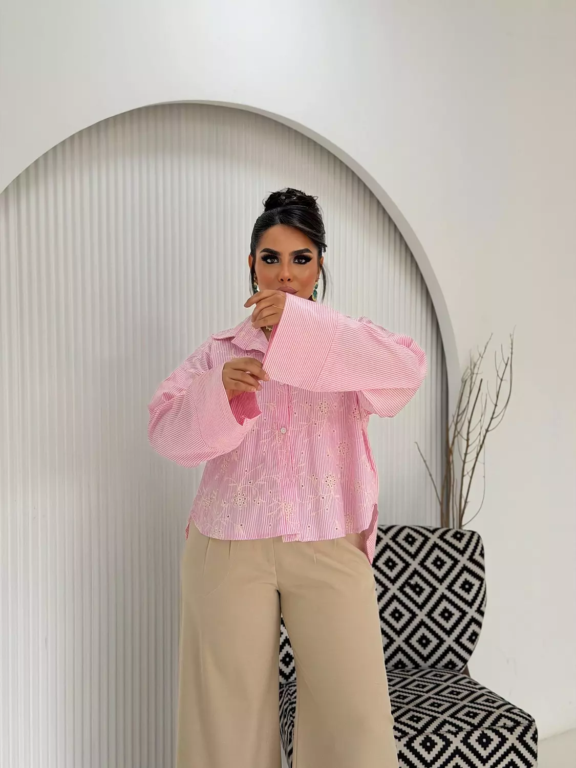 Floral Embroidered Shirt 5