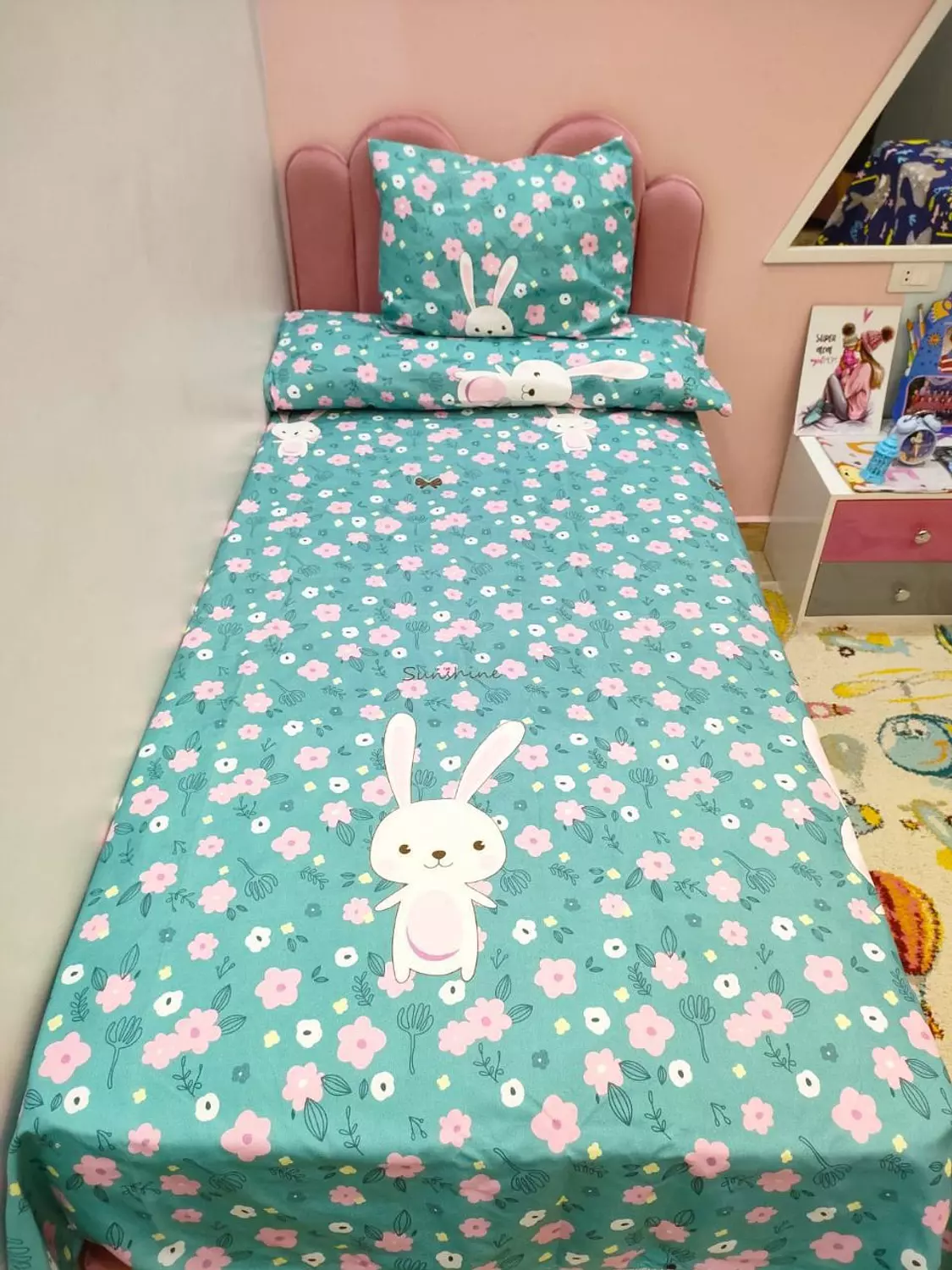 rabbit children's bedding set hover image