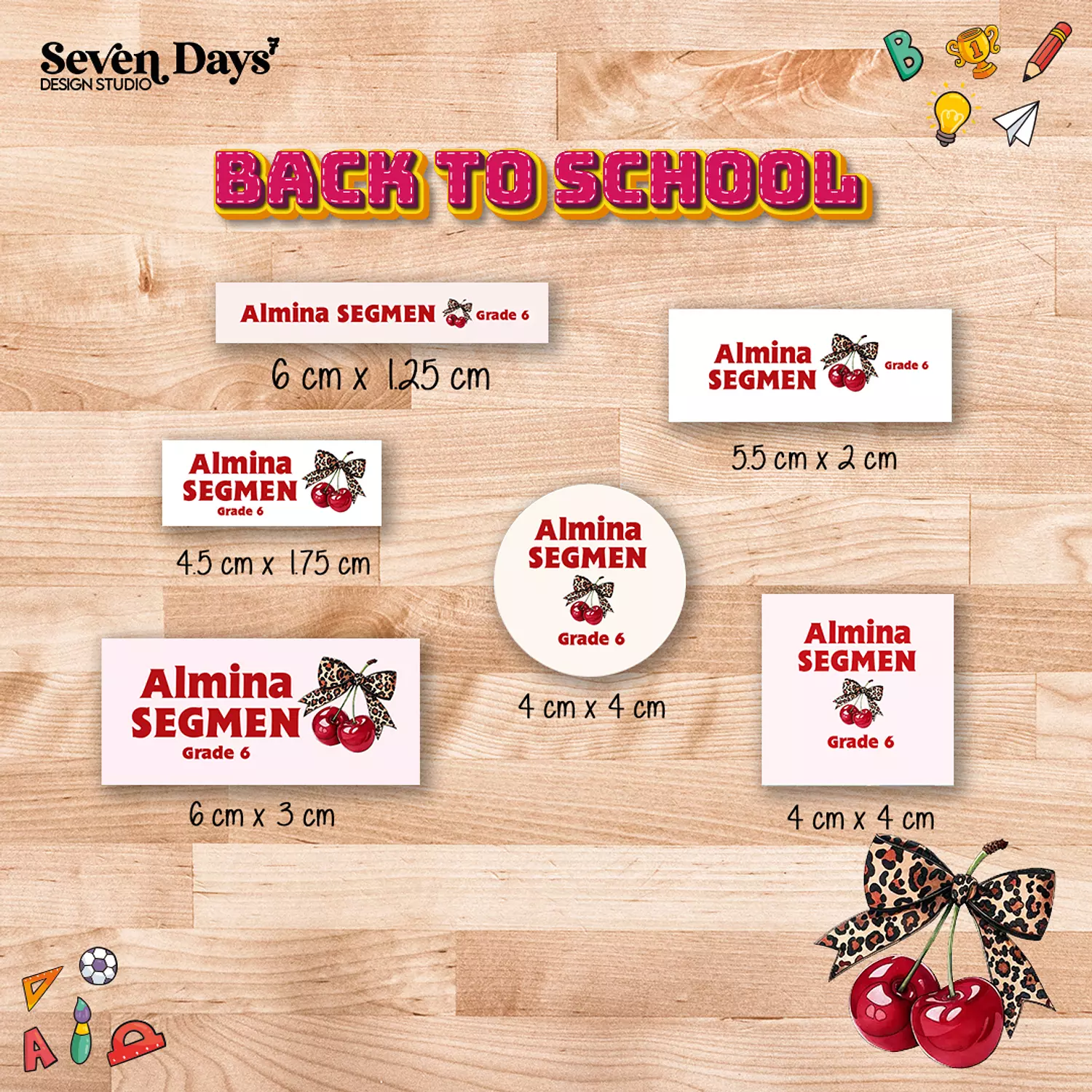 Cherry School Labels        image