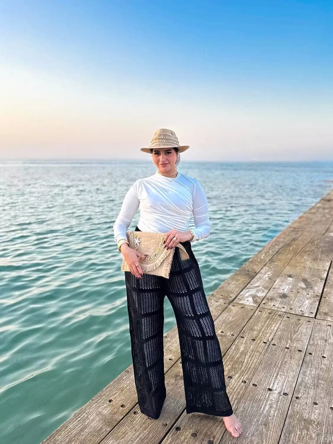 Mesh tricot pants 6