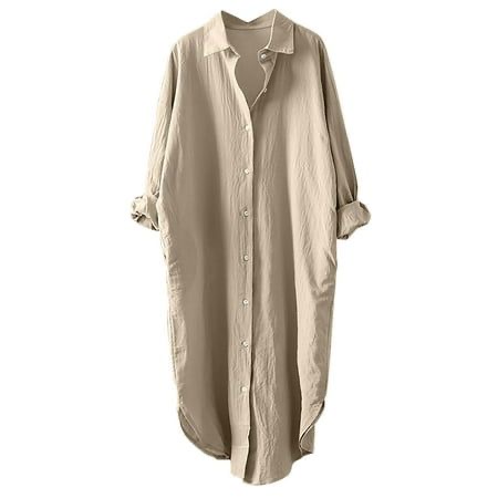 Casual long linen shirt