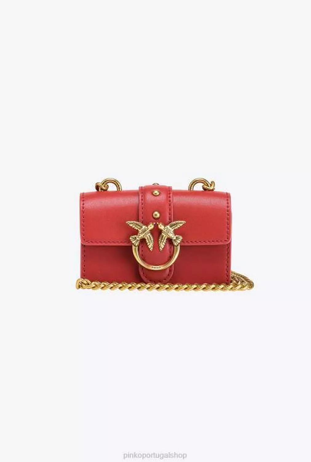 Micro Love Bag One Simply RUBI RED-ANTIQUE GOLD image