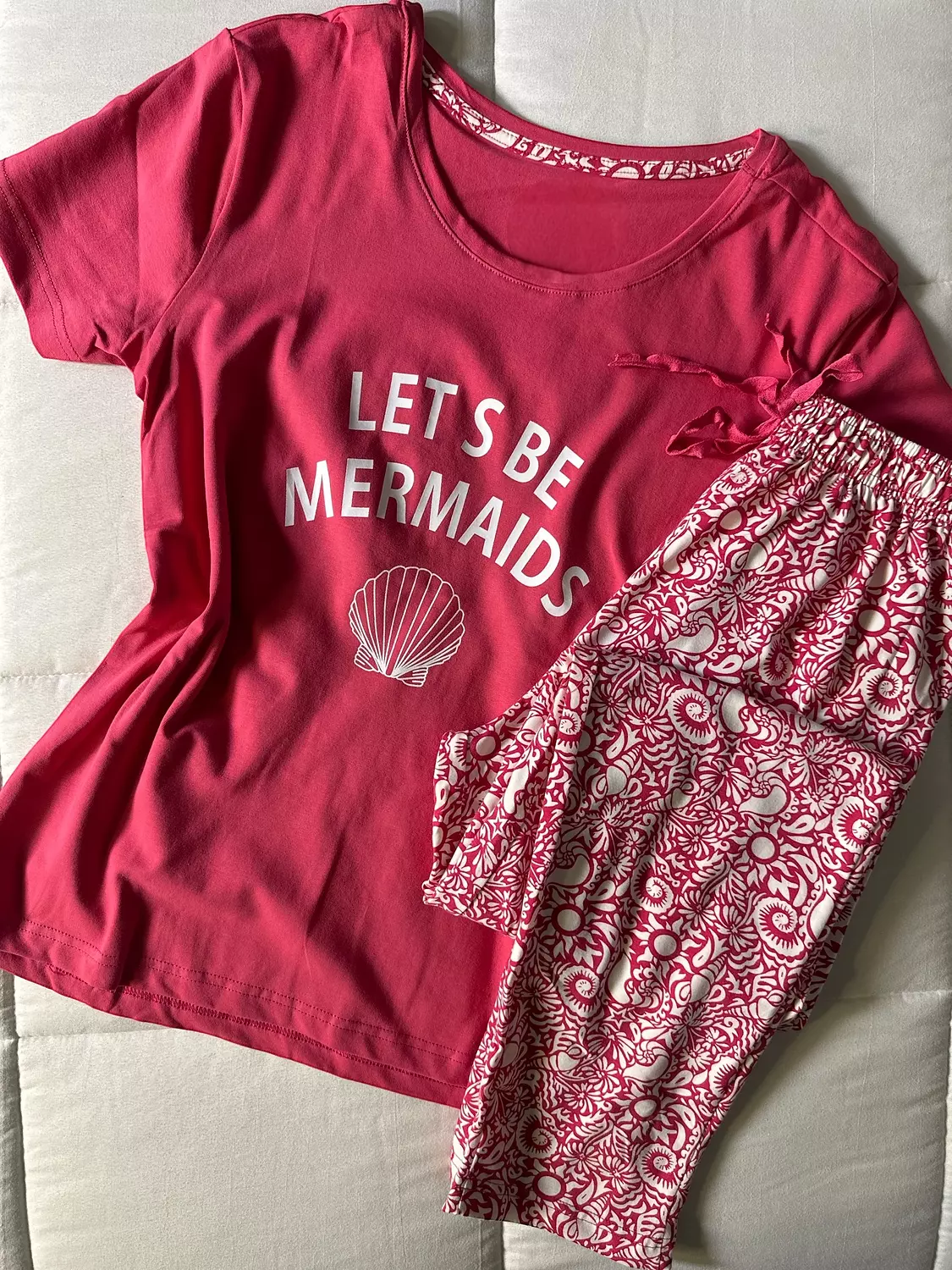 Lets be mermaids pjamas hover image