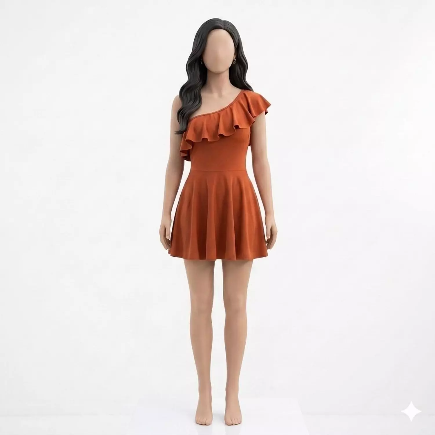 Mini Dress One Shoulder Mayo image
