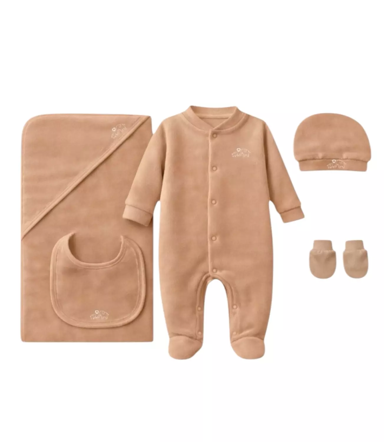 Beige plain set image