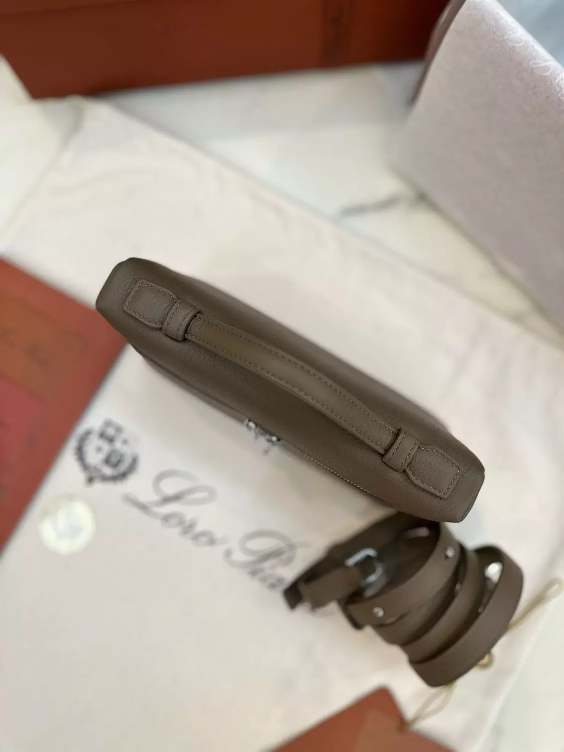 Loro piana L19 elephant grey with silver Hardware  3