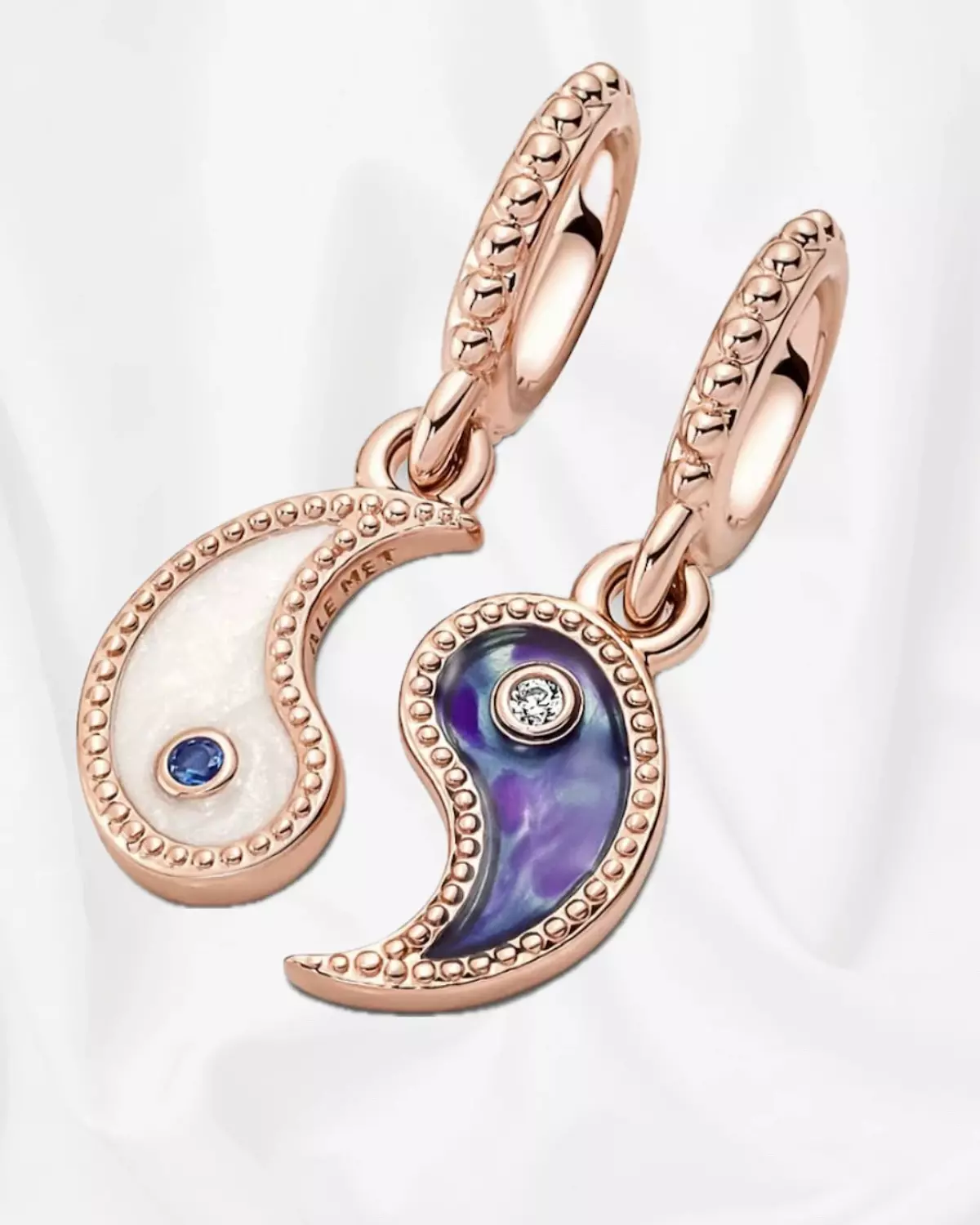 Splittable Yin & Yang Sparkling Dangle Charm 1