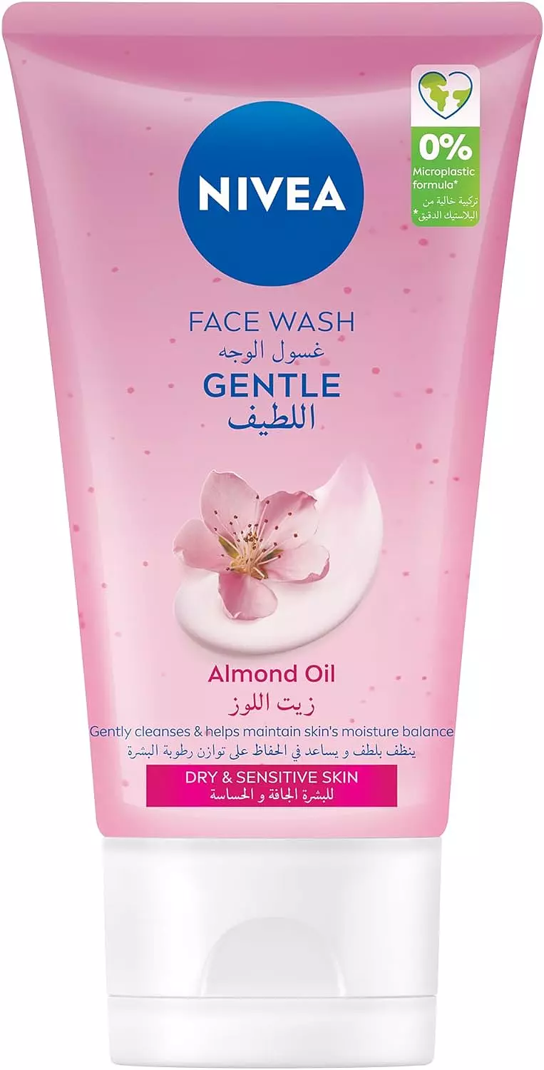 NIVEA GENTLE FACE WASH ALMOND OIL FOR DRY&SENSITIVE SKIN 150 ML image