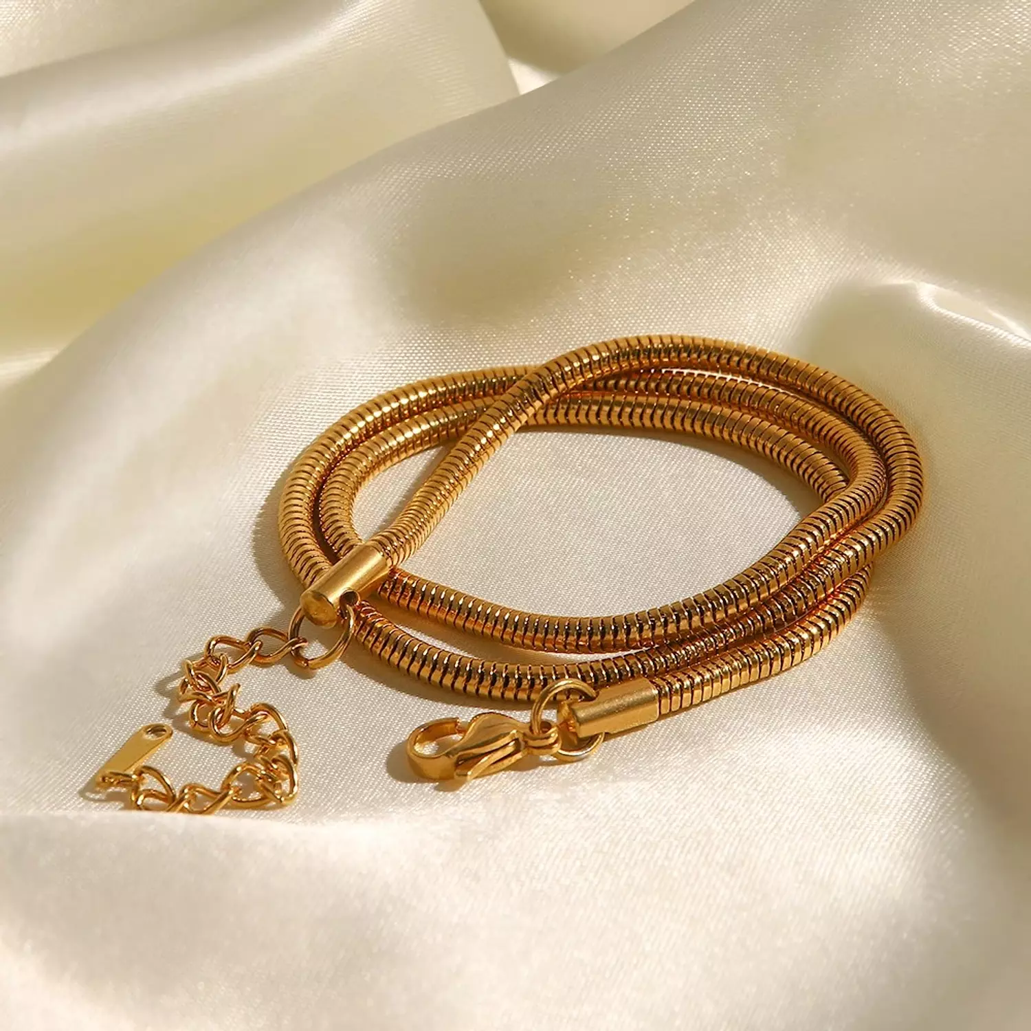 Round snake chain necklace hover image