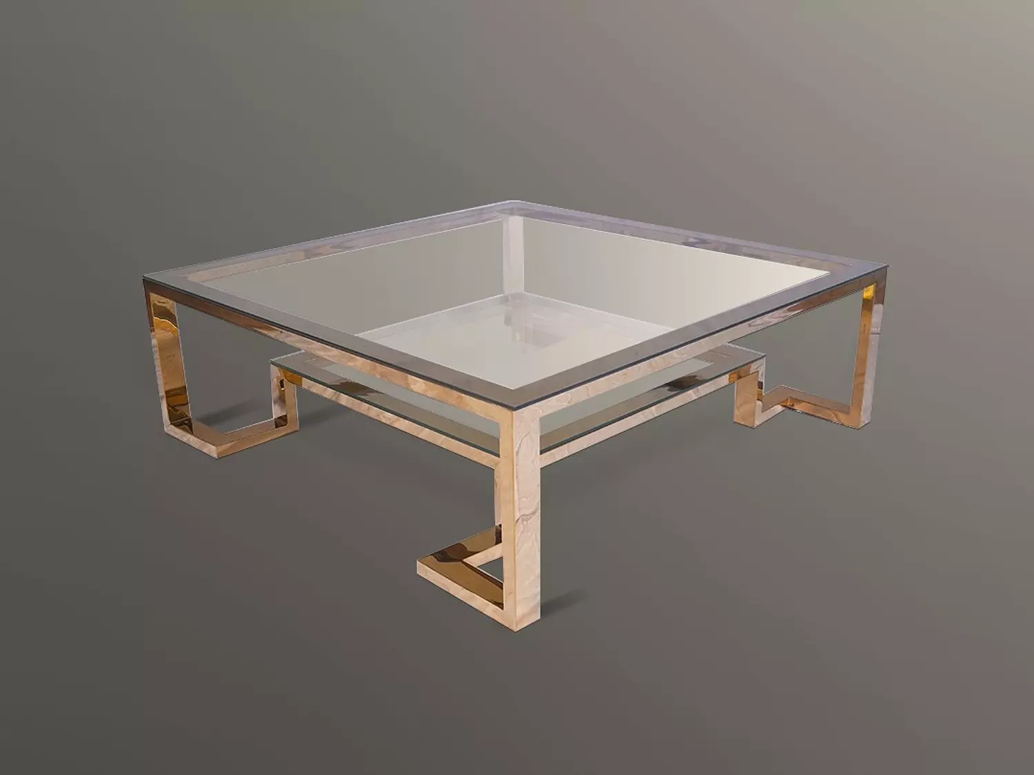 Golden Squared Coffee Table image