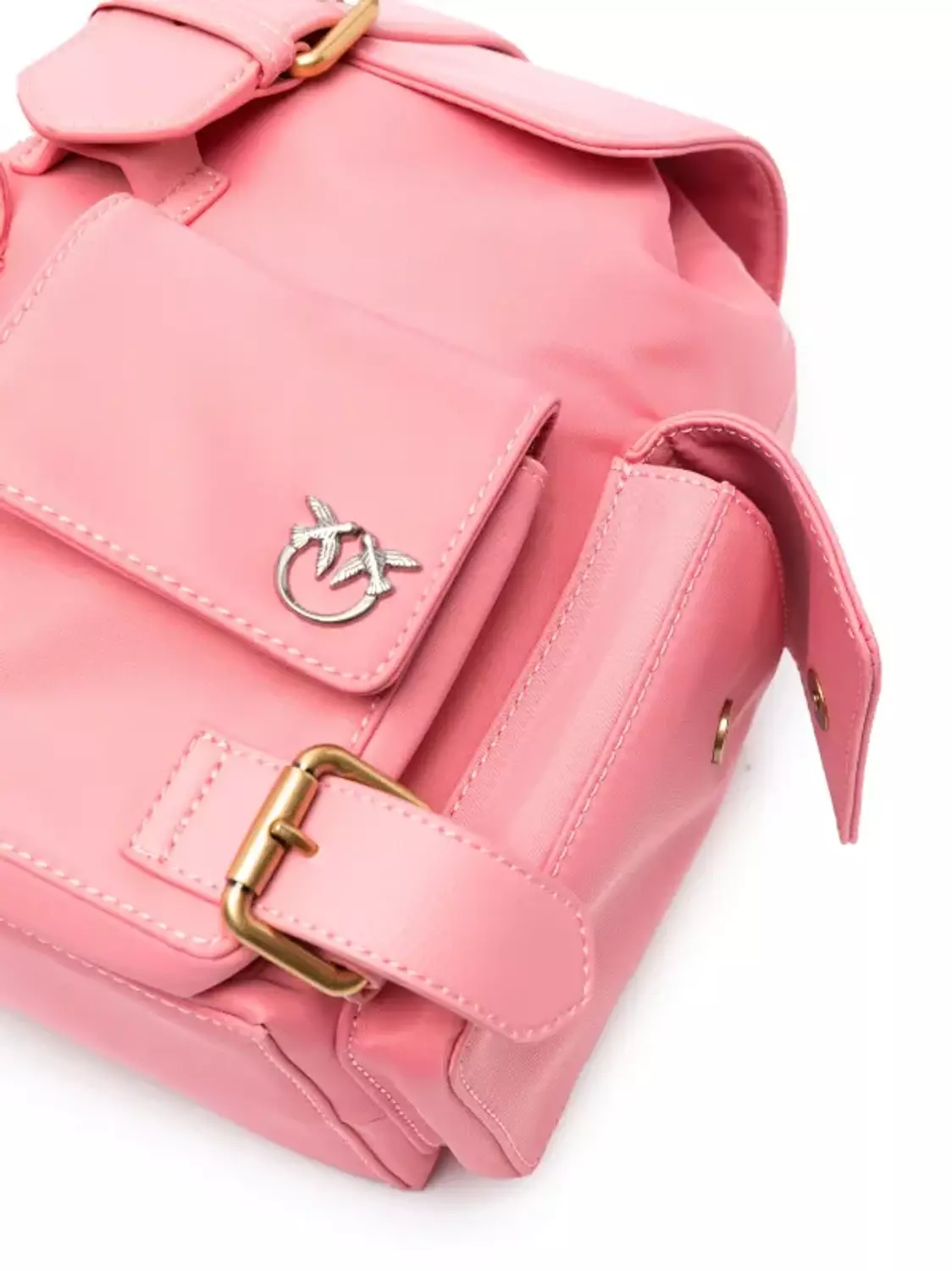 PINKO Pocket logo-plaque backpack 5