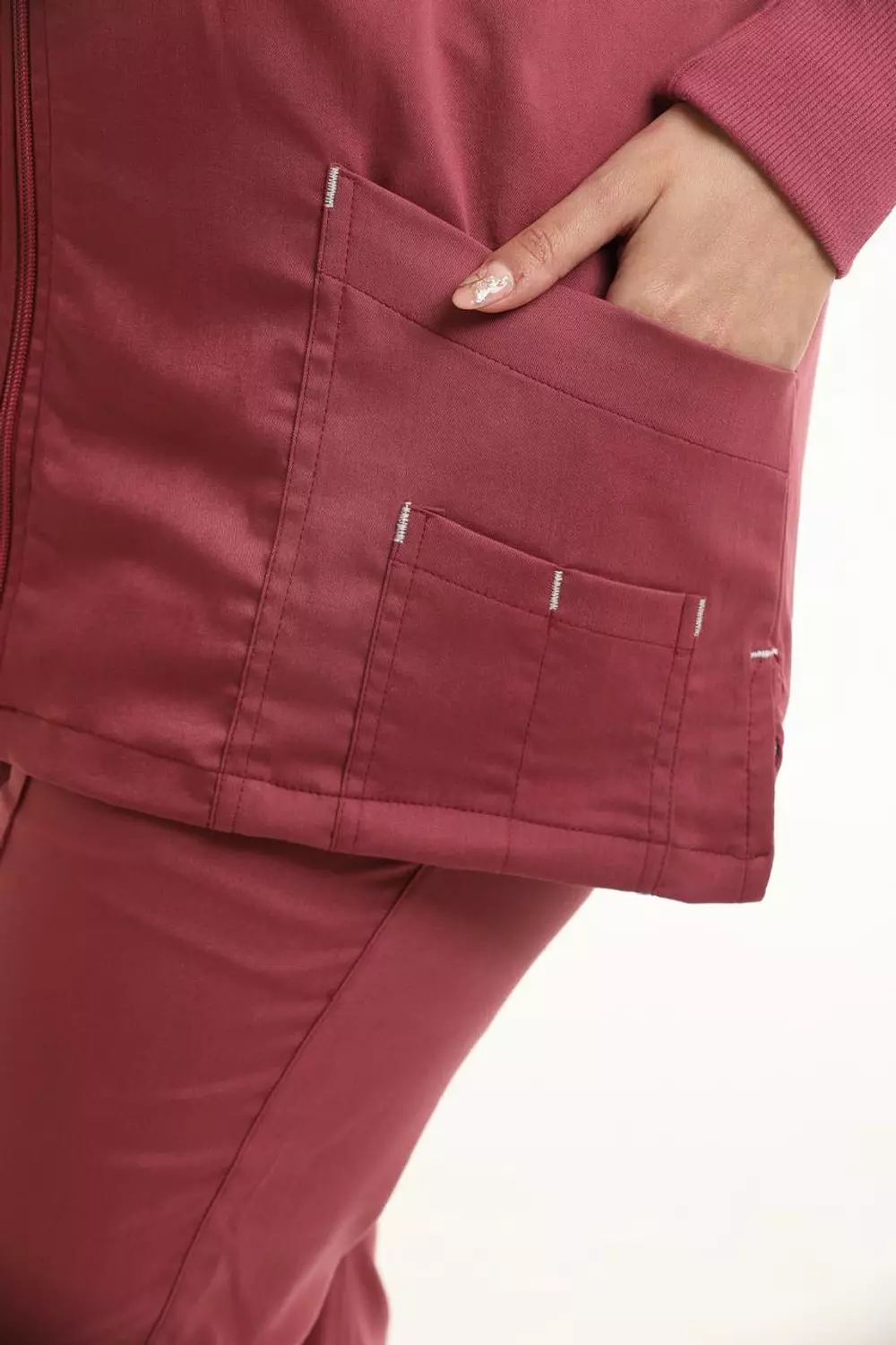 Maroon New Flexi Lab Coat 5