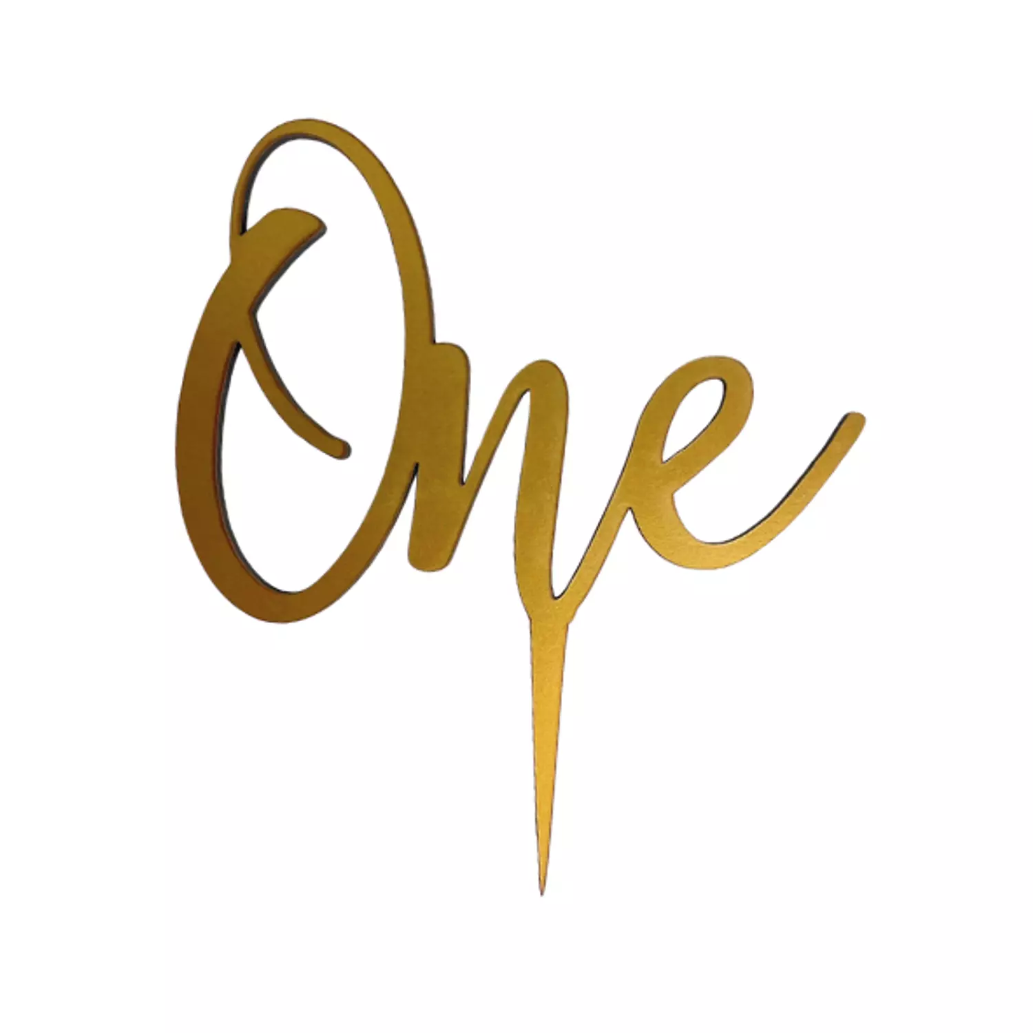 One Gold Cake Topper image